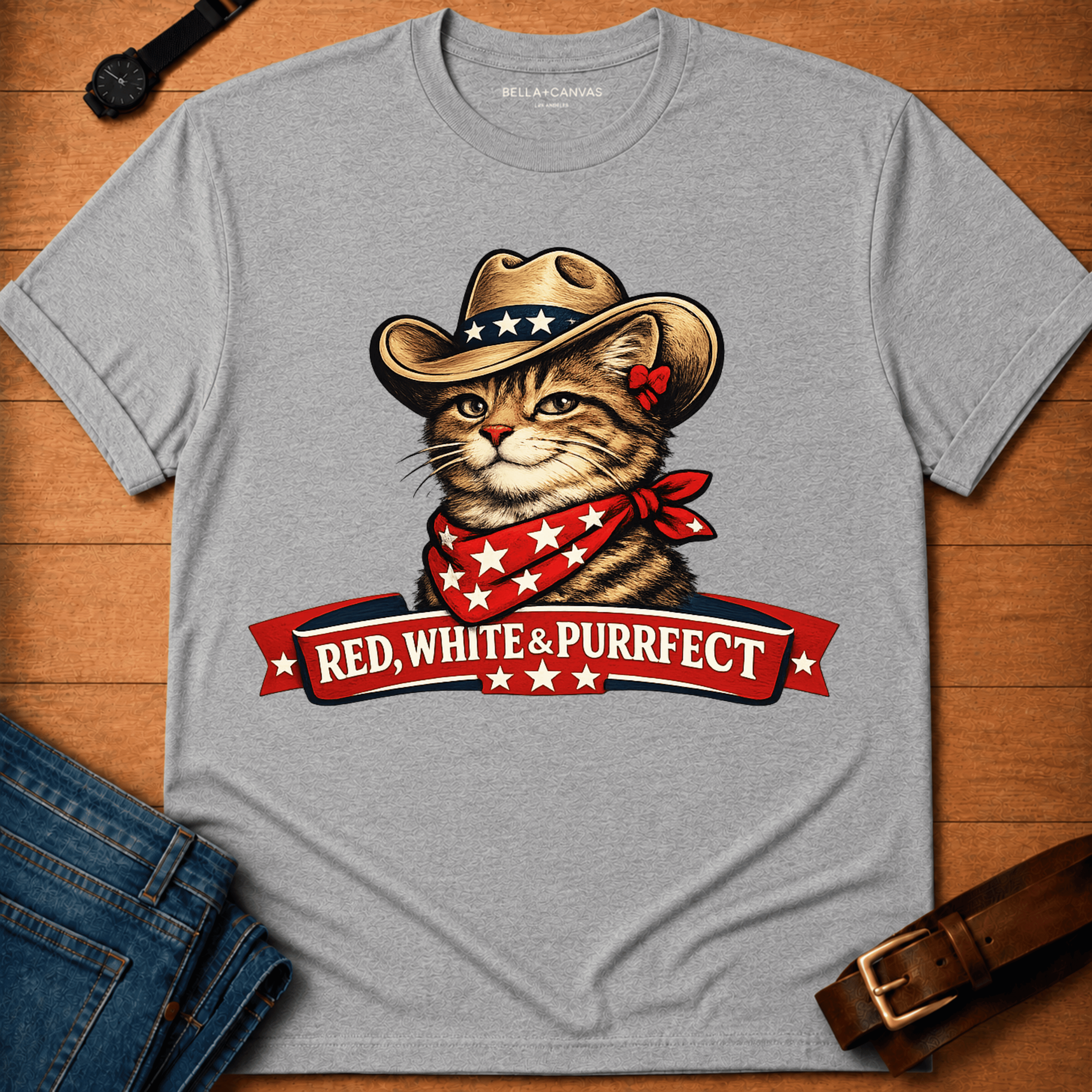 Red White Purrfect t-shirt
