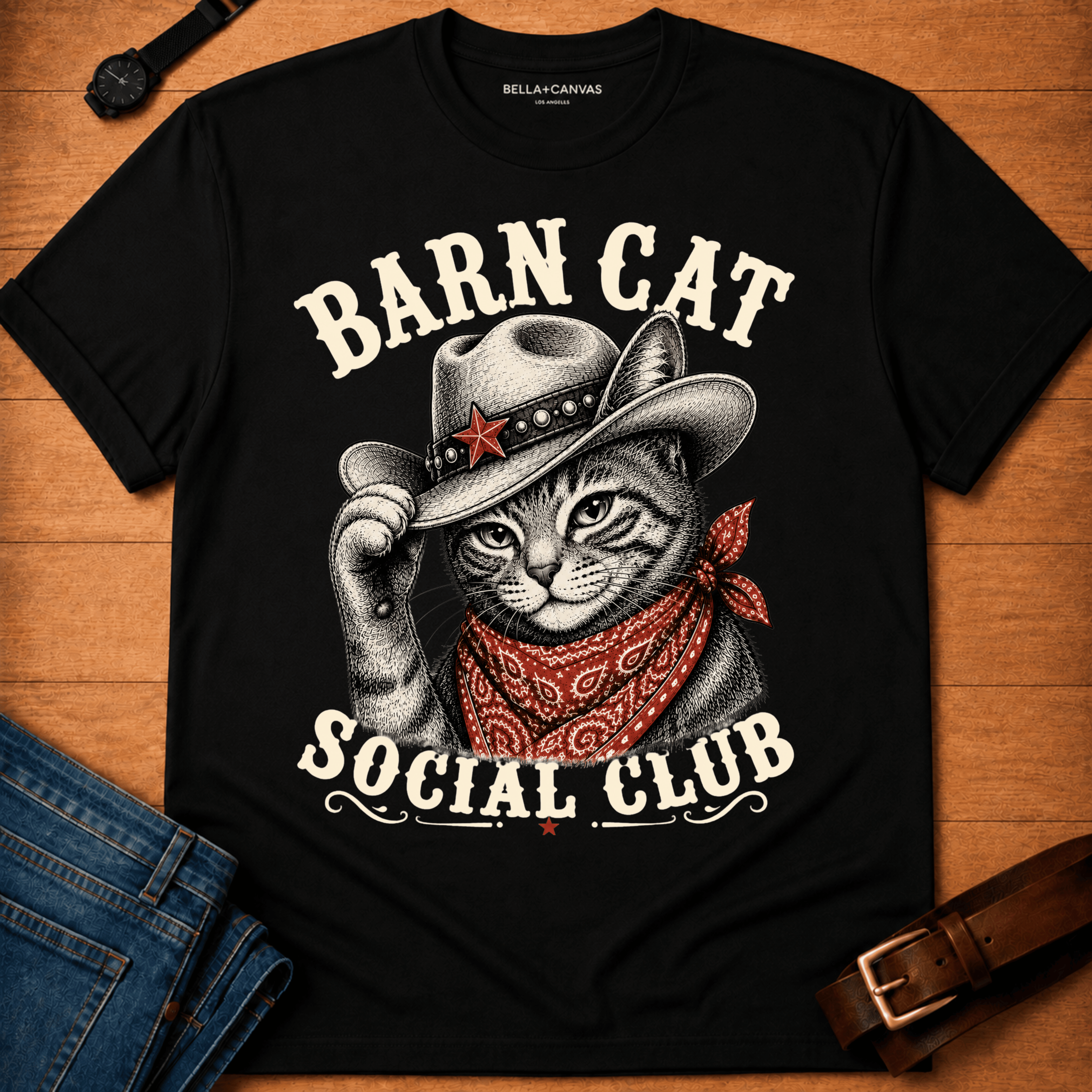 Barn Cat Social t-shirt