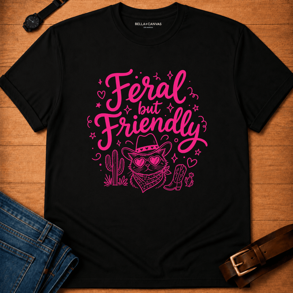 Feral but Friendly Doodle T-shirt
