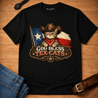 God Bless Tex Cats T-shirt