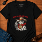 God Bless America Women’s v-neck