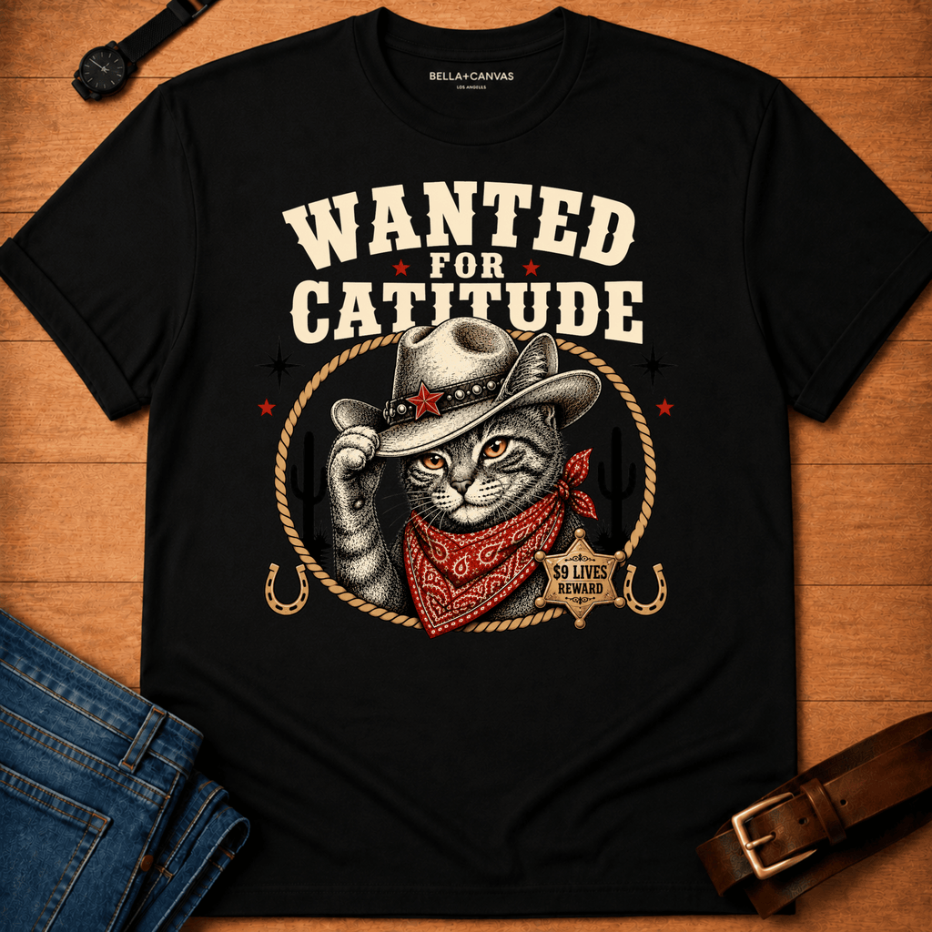 Wanted for Catitude T-shirt
