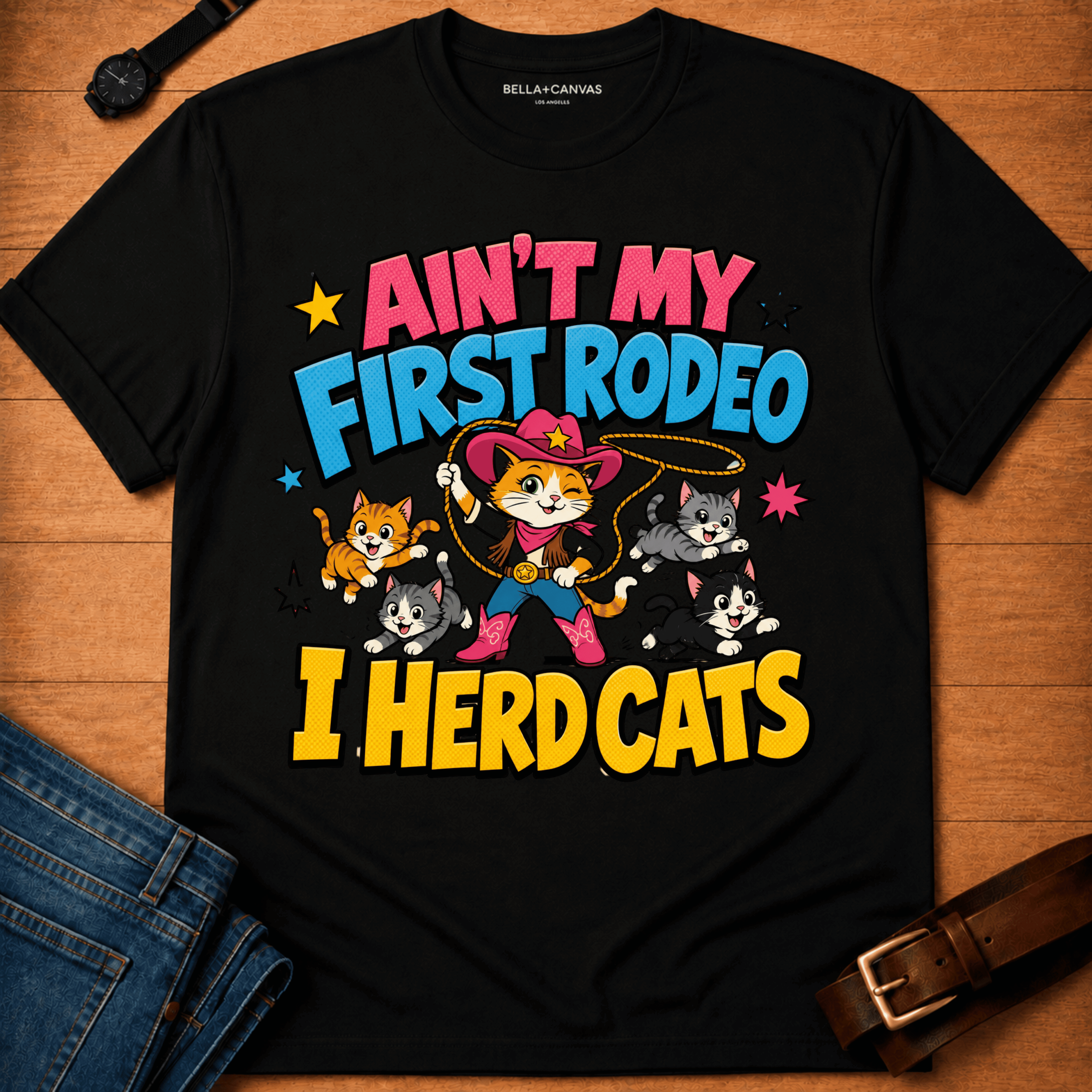Herding Cats Cartoon T-shirt