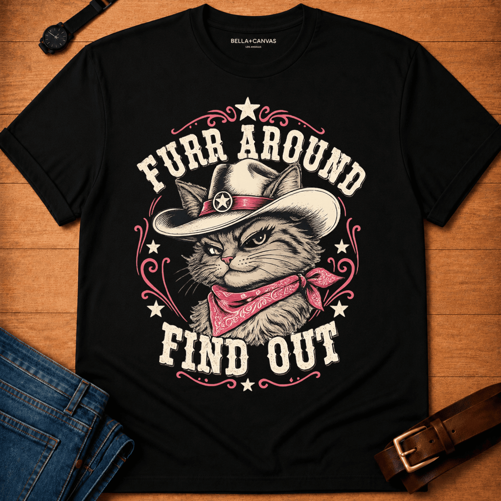 Furr Around Pink Trim t-shirt