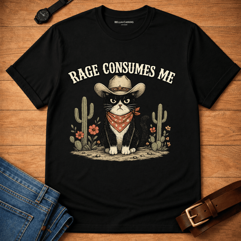 Rage Consumes Me Cactus T-shirt