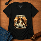 Powered by Coffee Women’s v-neck t-shirt