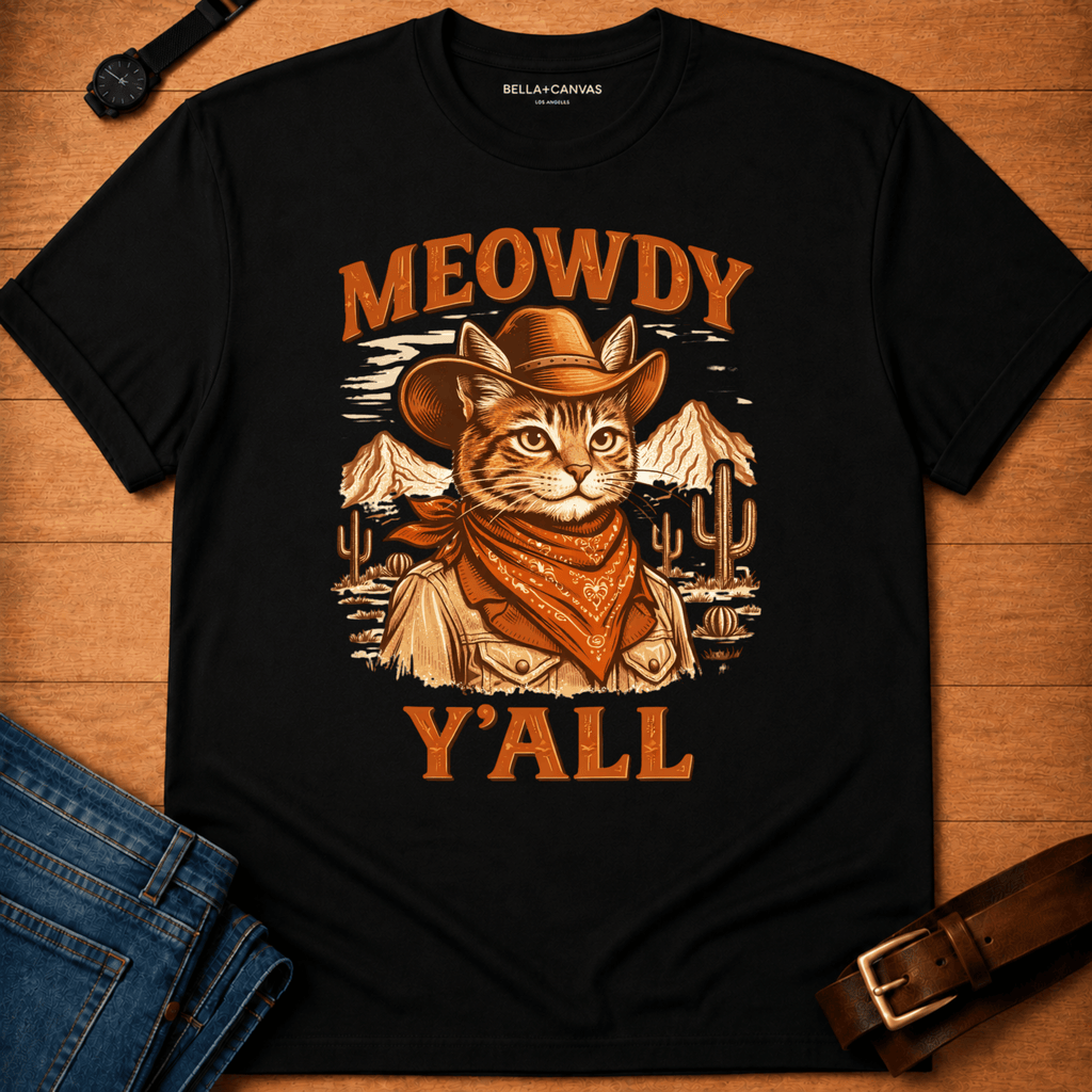 Meowdy Y'all Mountains t-shirt