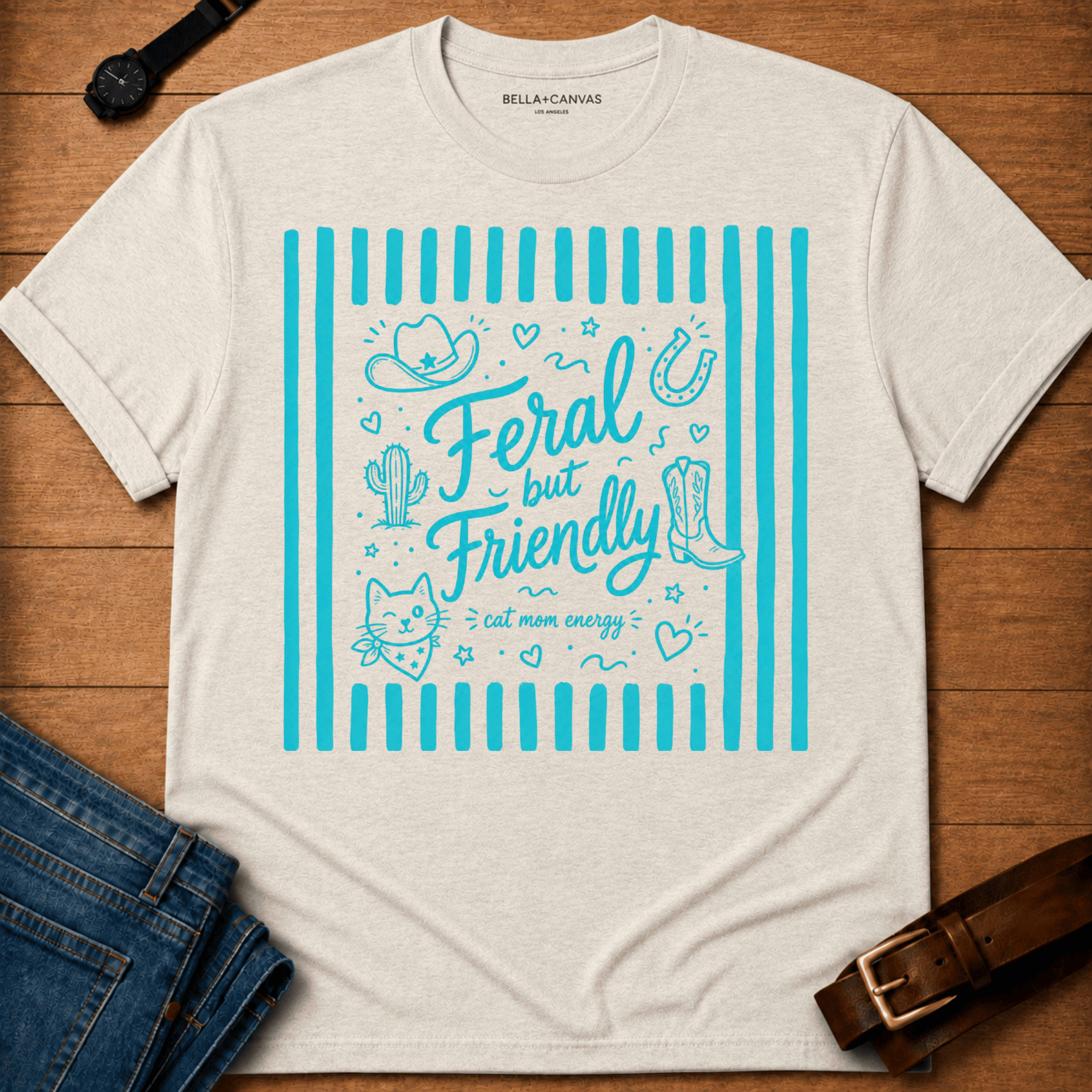 Feral but Friendly Stripes T-shirt