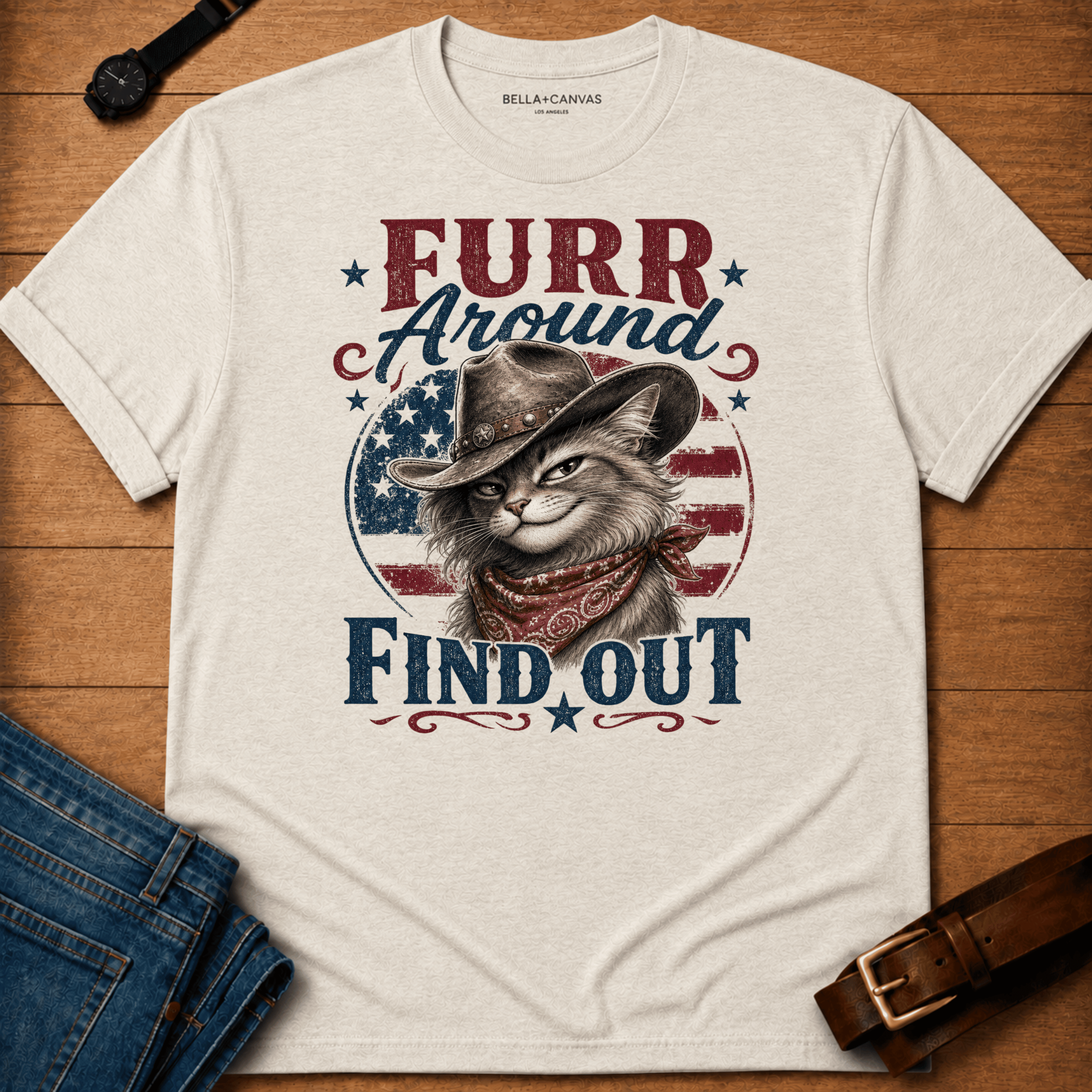 Furr Around Flag t-shirt