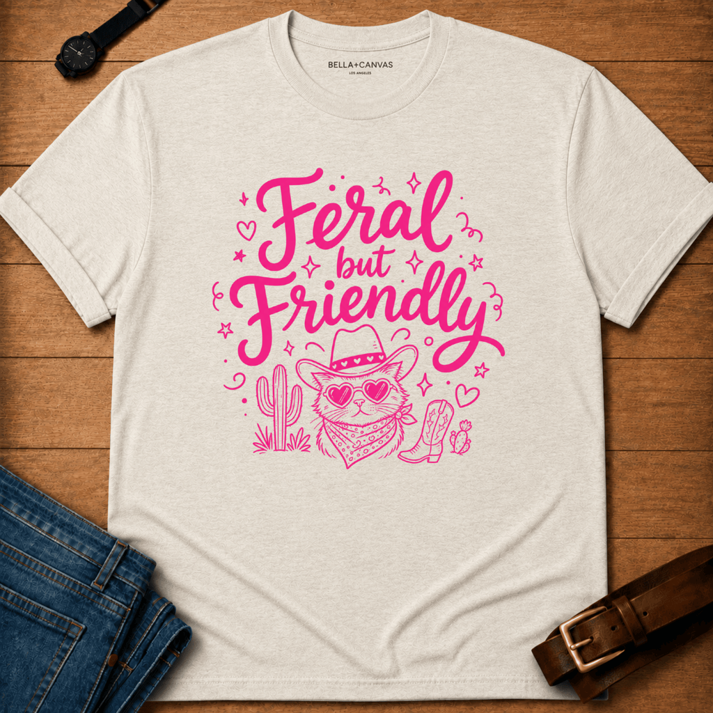 Feral but Friendly Doodle T-shirt