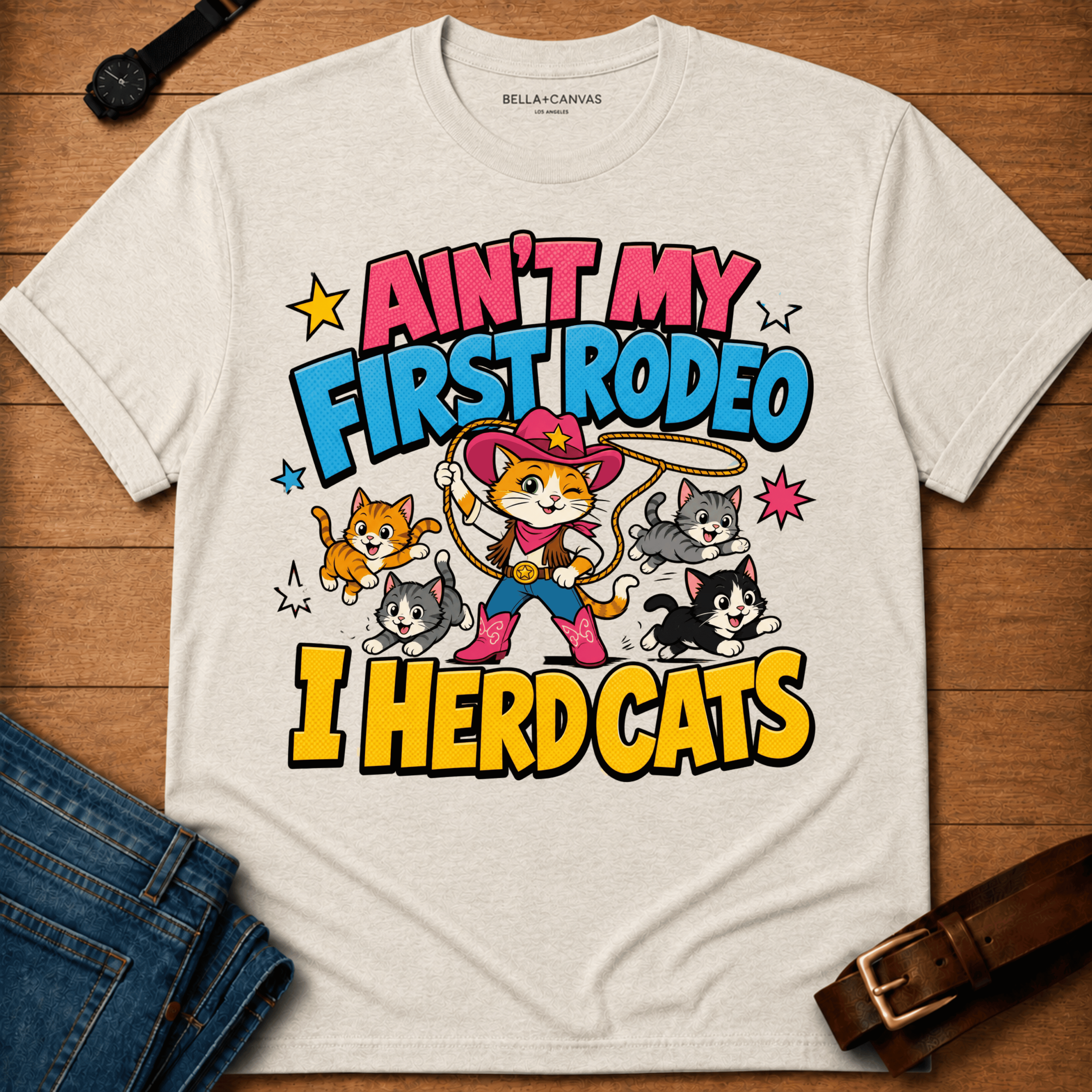 Herding Cats Cartoon T-shirt