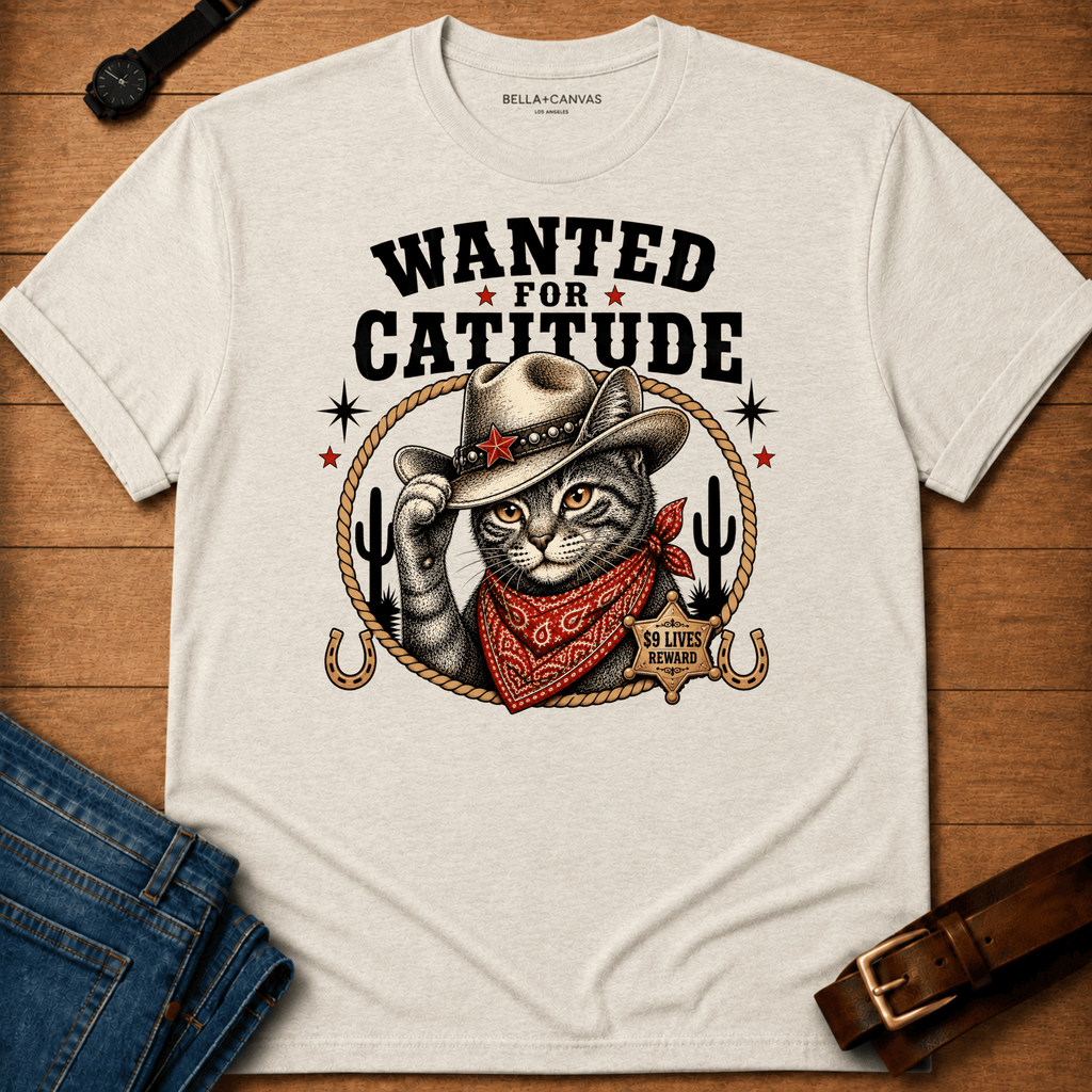 Wanted for Catitude T-shirt