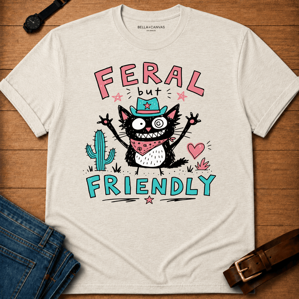 Feral but Friendly Child Drawing T-shirt
