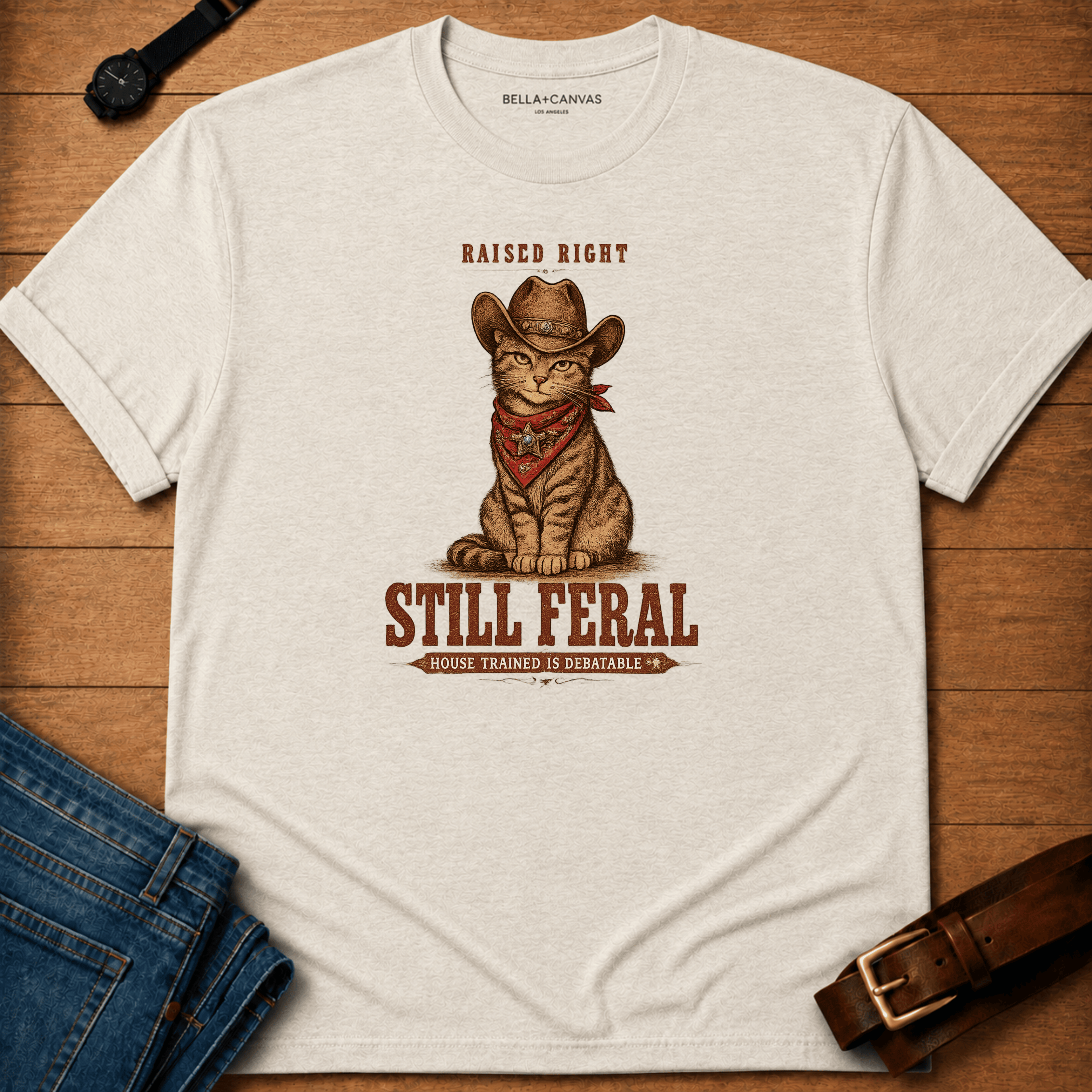 Raised Right Still Feral C T-shirt