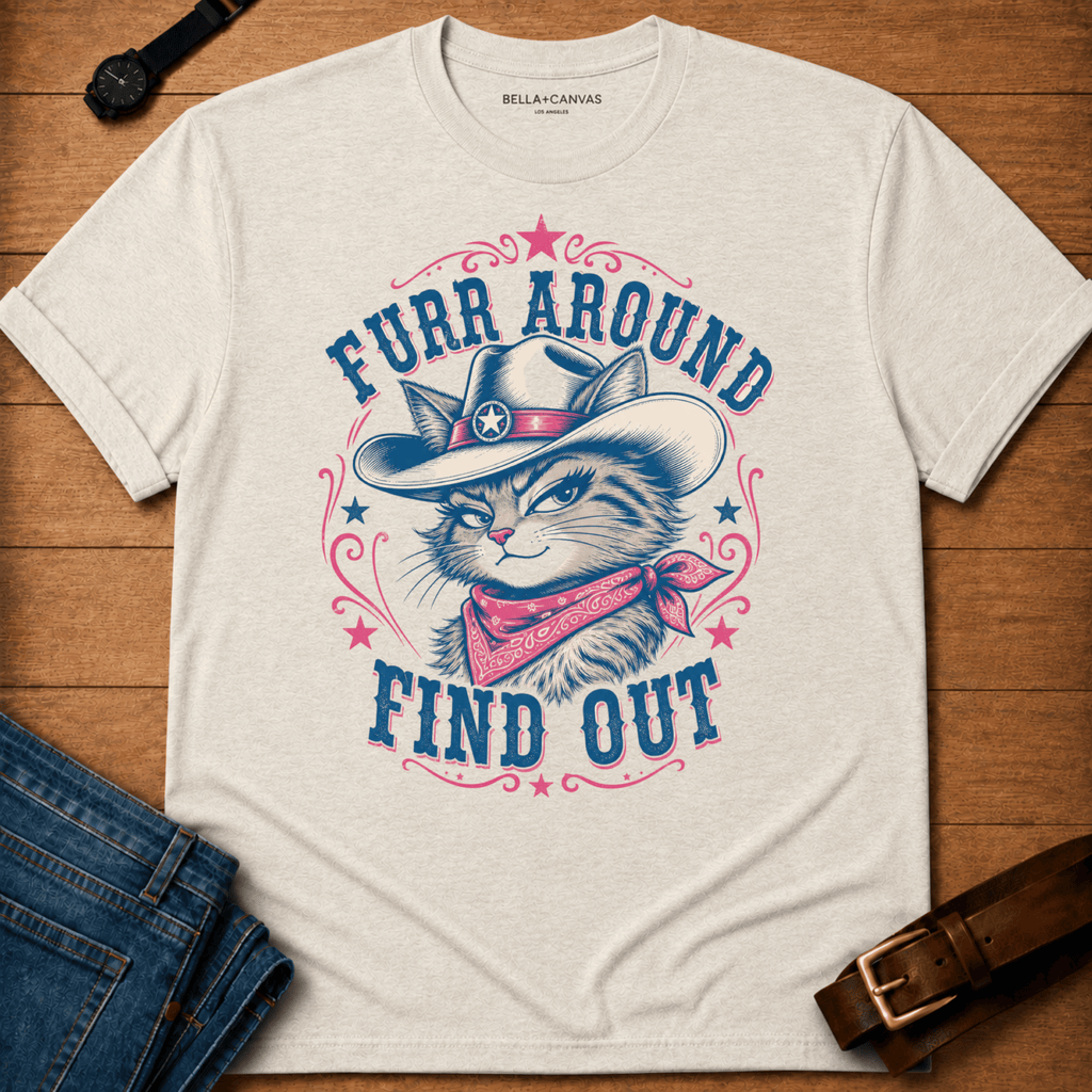 Furr Around Pink Trim t-shirt