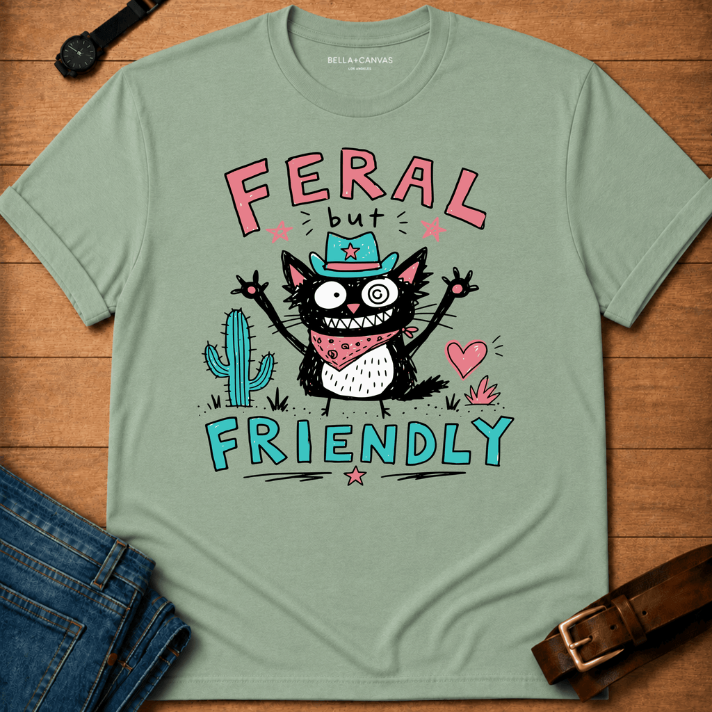 Feral but Friendly Child Drawing T-shirt