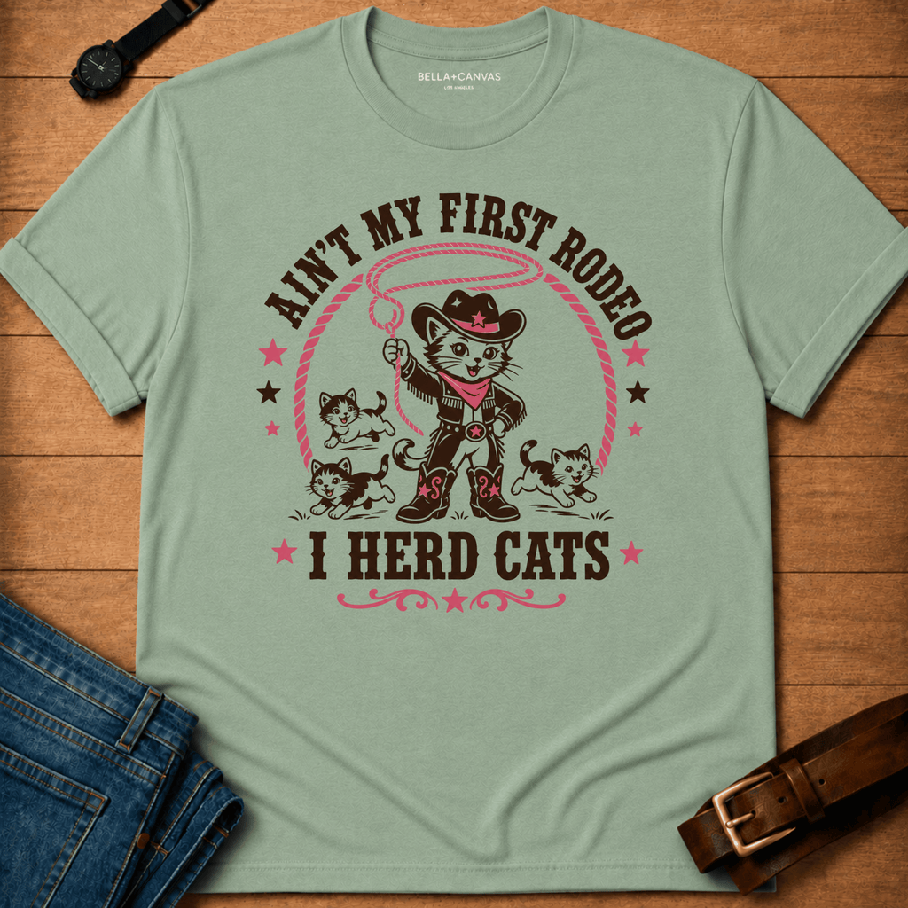Herd Cats Vintage Pink Trim T-shirt
