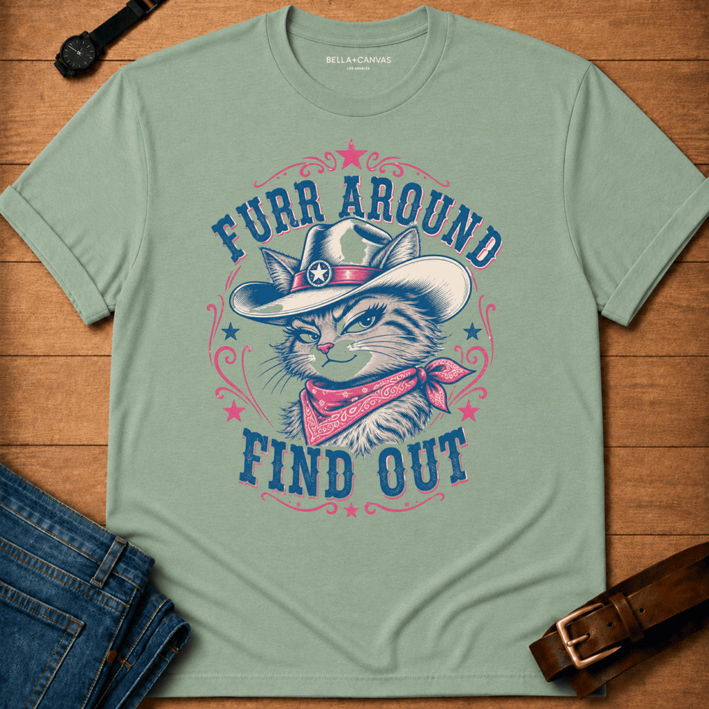 Furr Around Pink Trim t-shirt