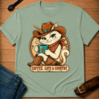 Coffee Cats Country Dixie T-shirt