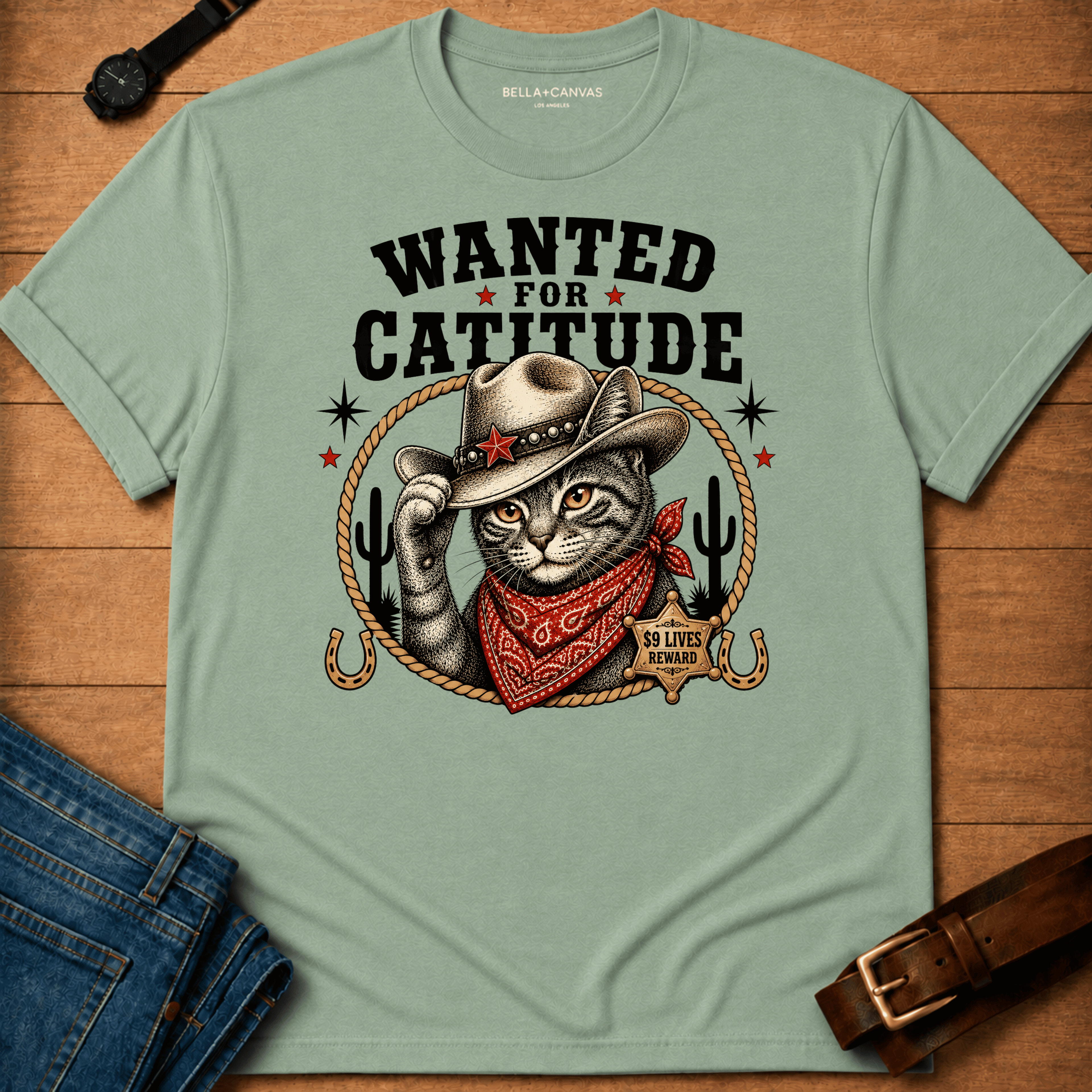 Wanted for Catitude T-shirt