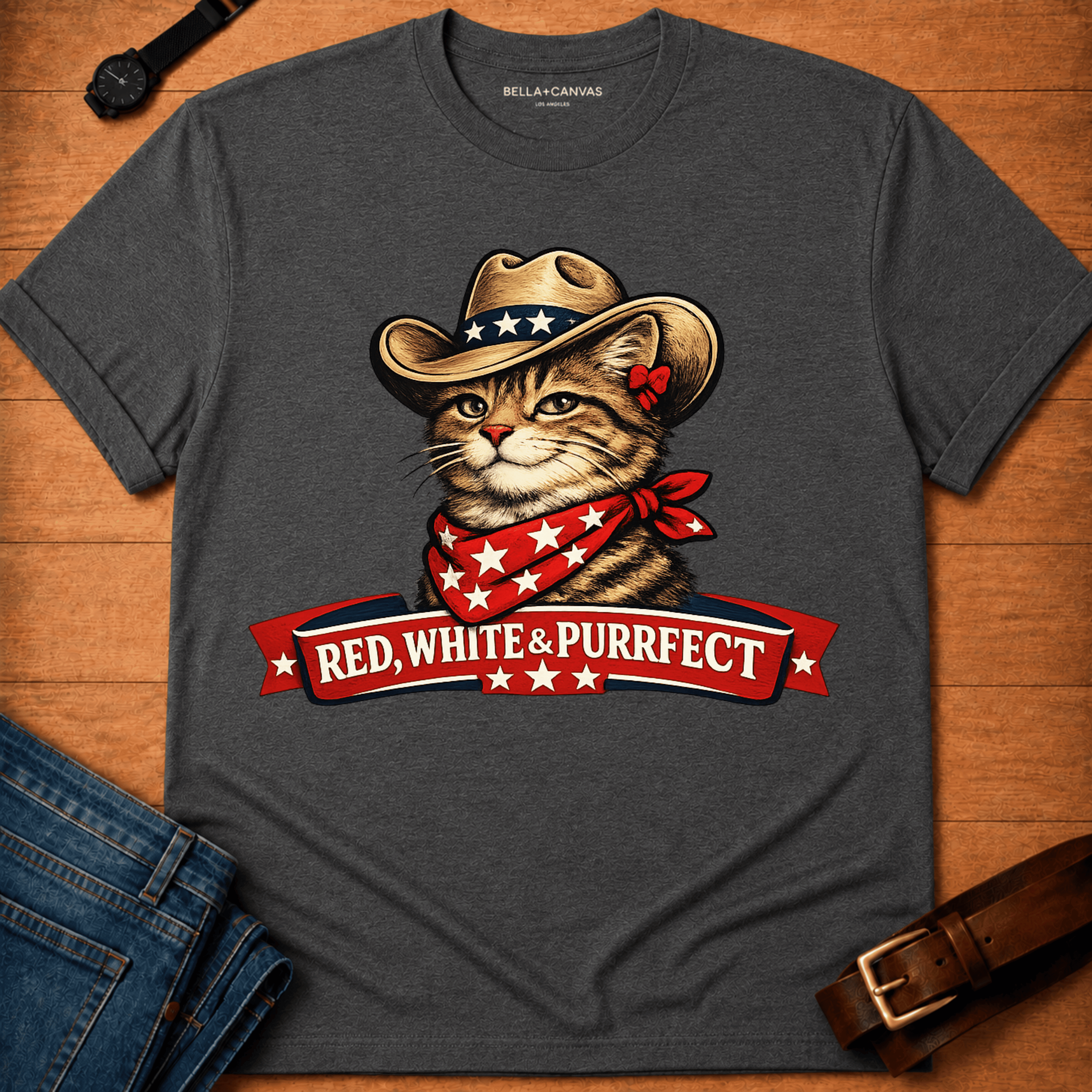 Red White Purrfect t-shirt