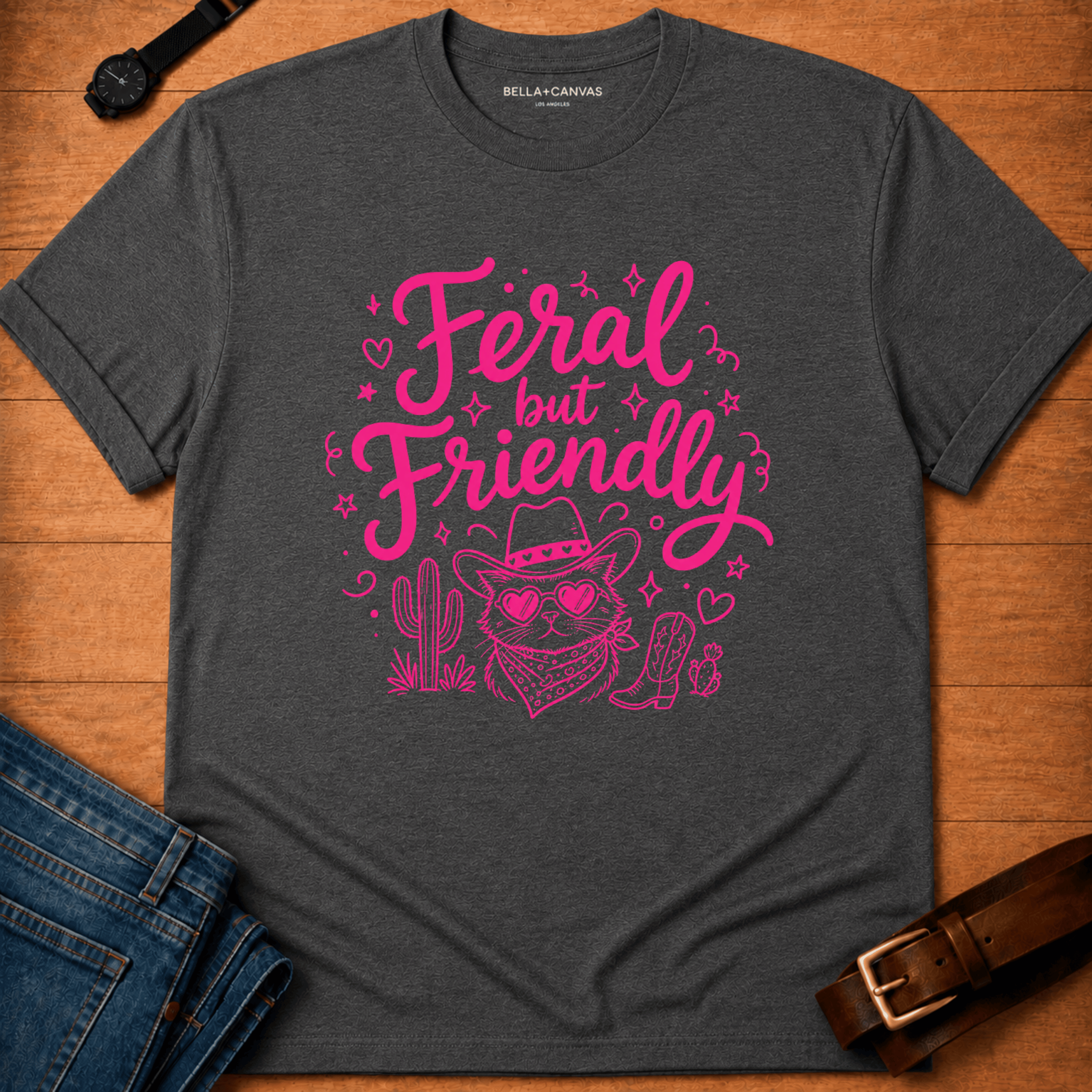 Feral but Friendly Doodle T-shirt