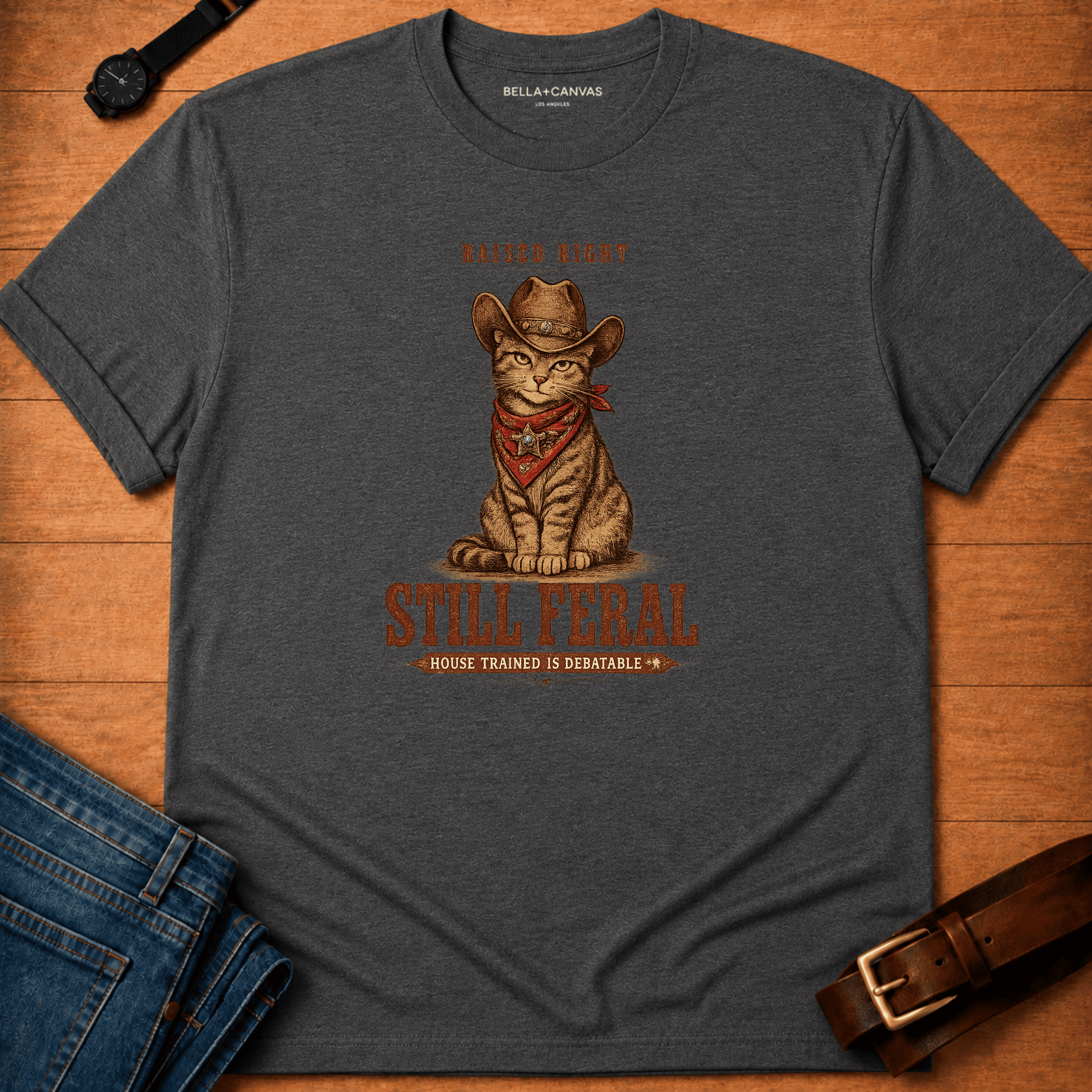 Raised Right Still Feral C T-shirt