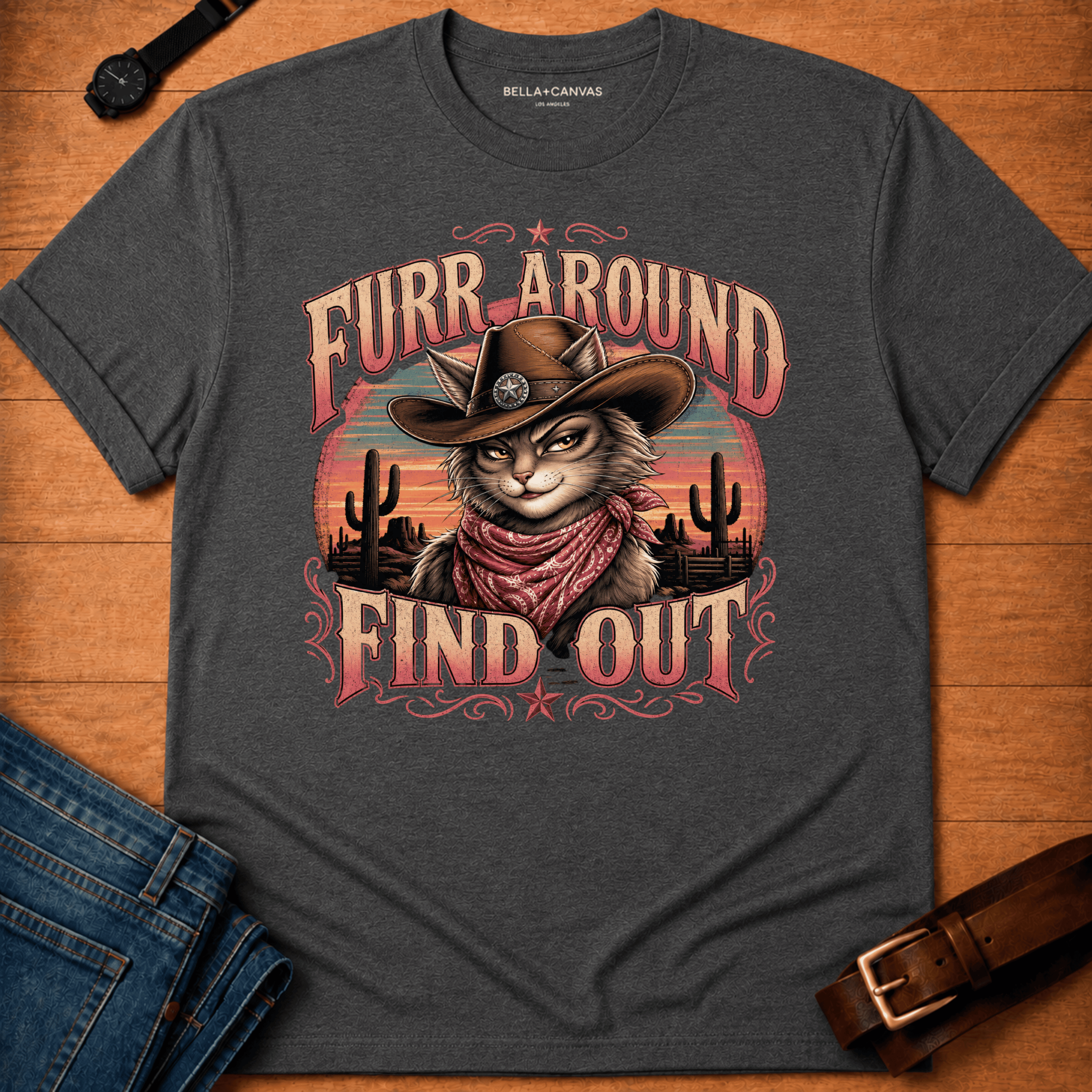 Furr Around Sunset t-shirt