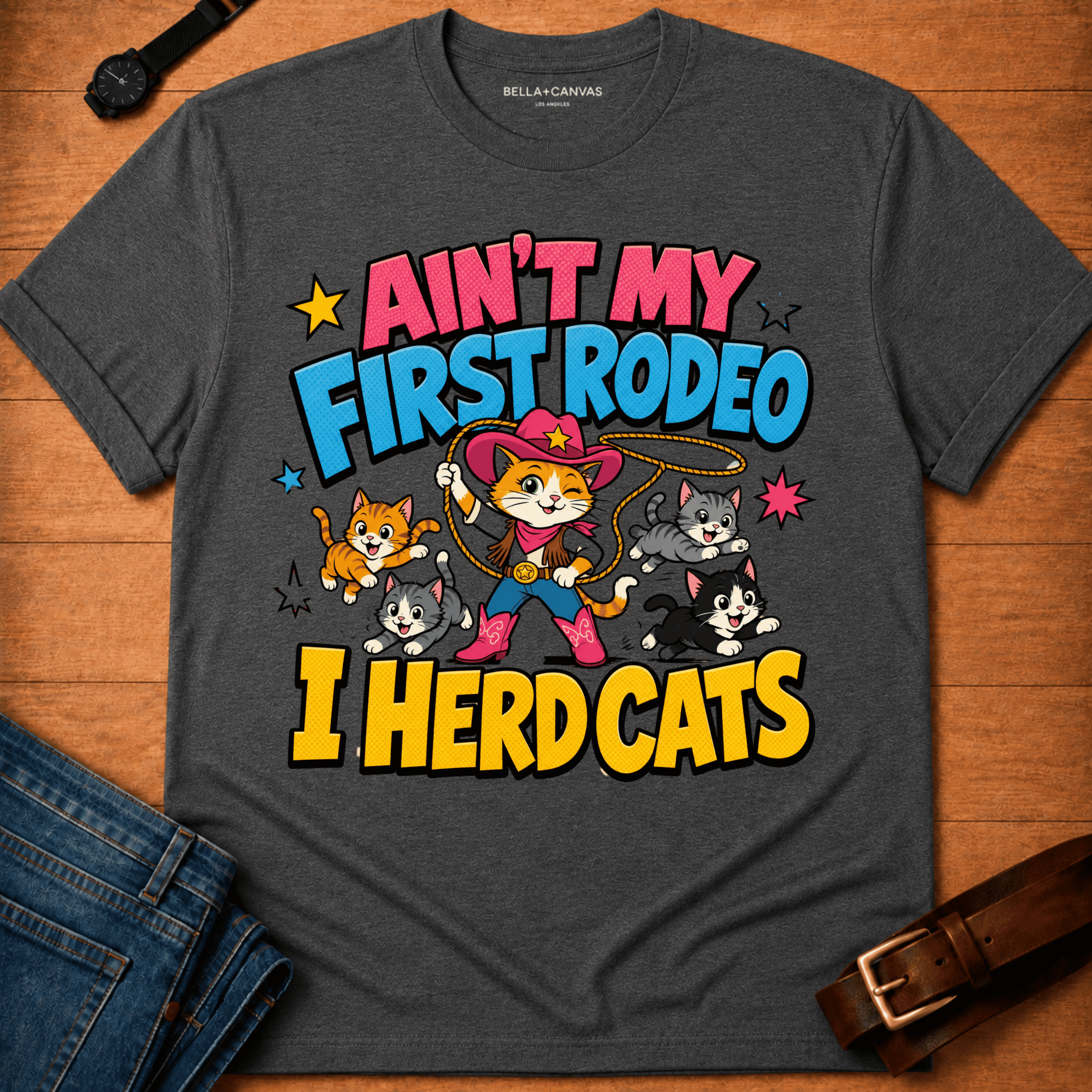 Herding Cats Cartoon T-shirt