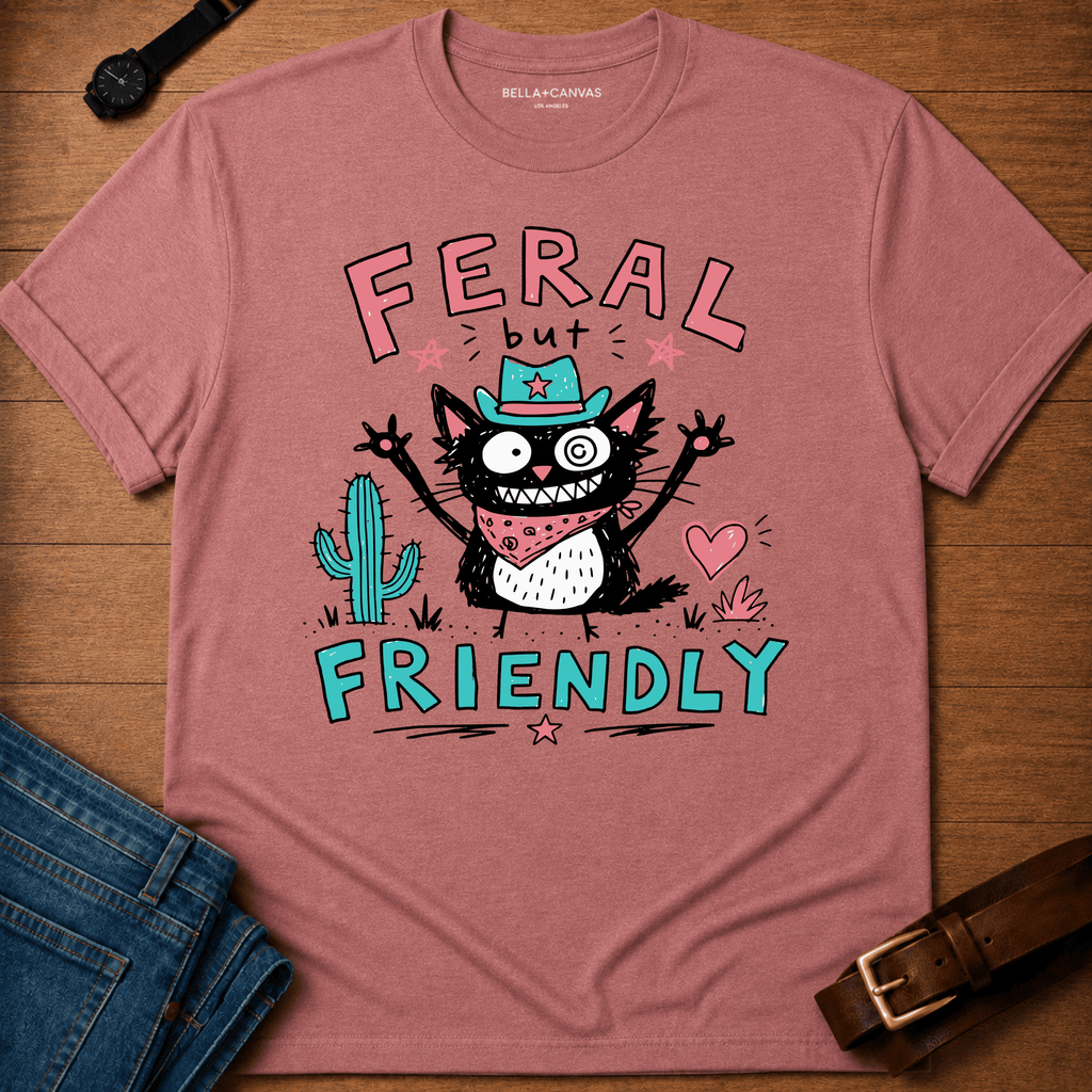 Feral but Friendly Child Drawing T-shirt