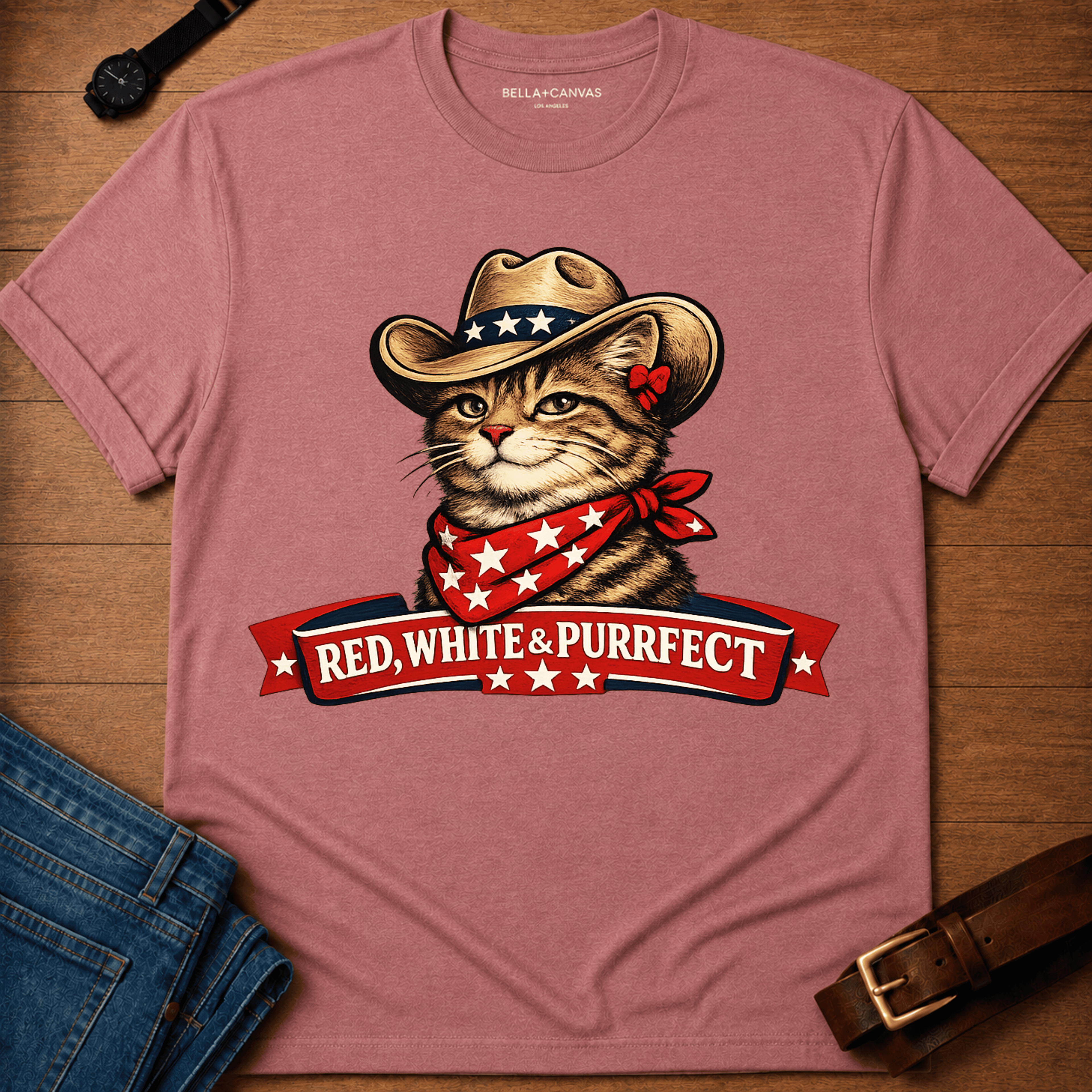 Red White Purrfect t-shirt