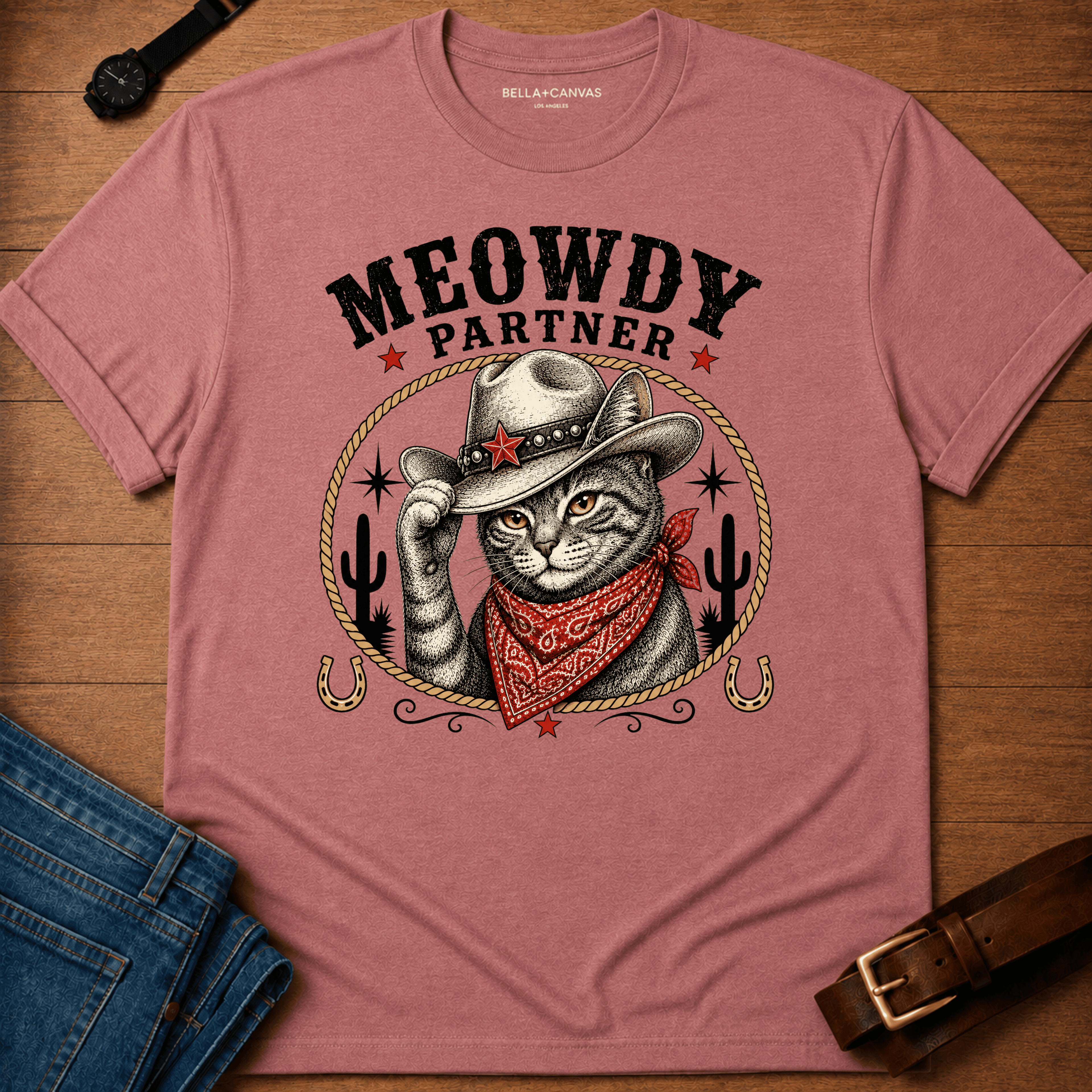 Meowdy Partner Silver Tabby T-shirt