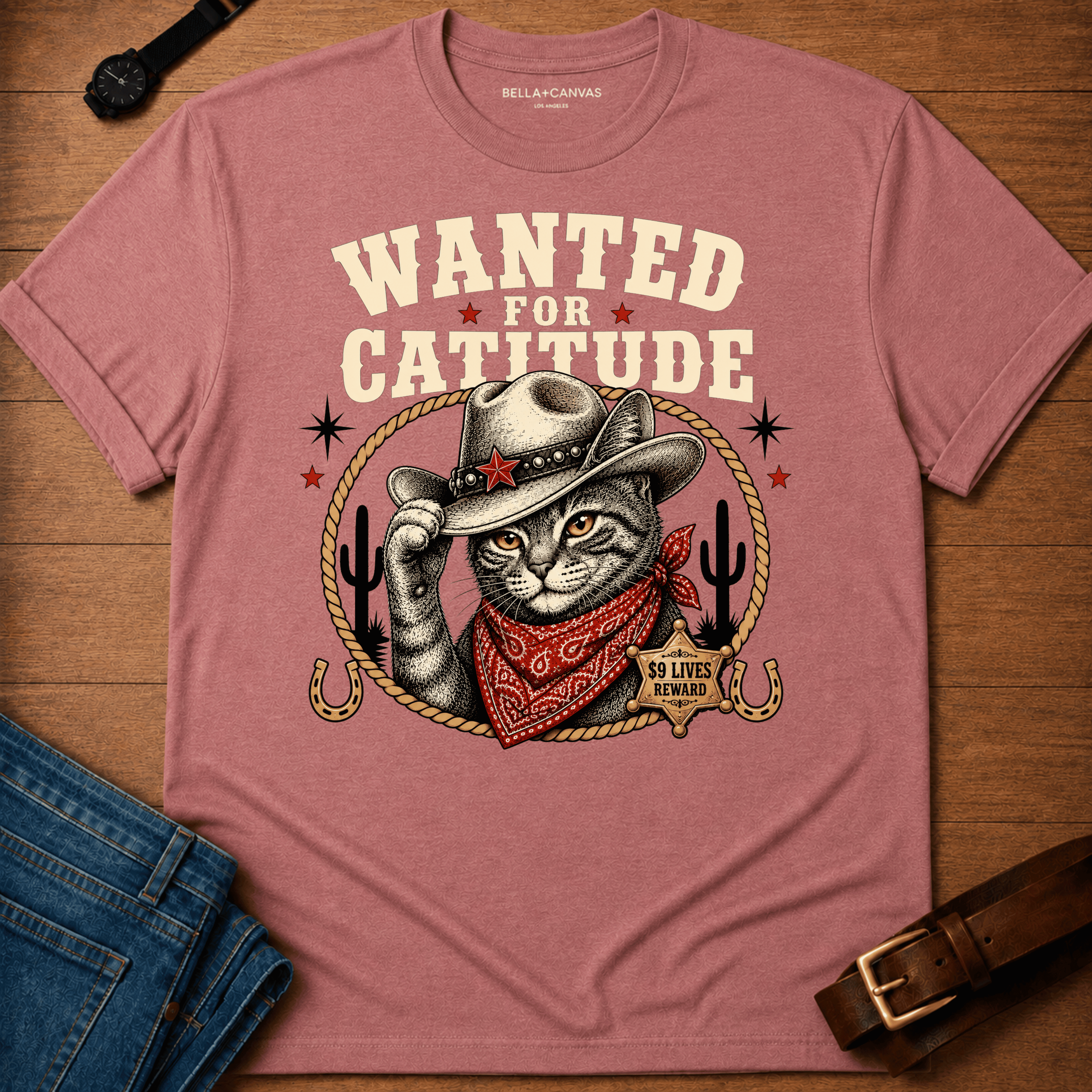 Wanted for Catitude T-shirt