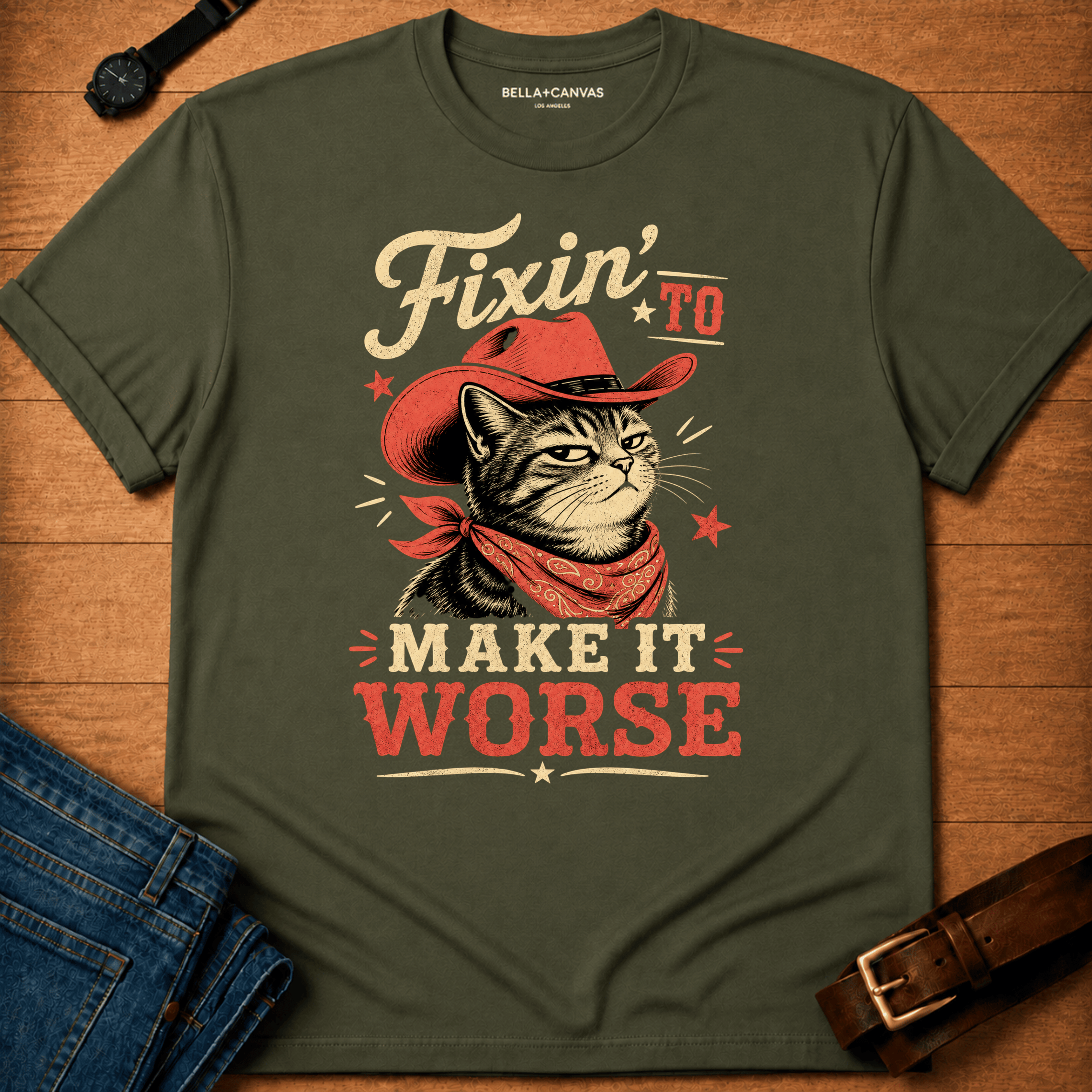Fixin' to Make it Worse (red hat) t-shirt