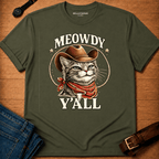 Meowdy Y'all Badge t-shirt