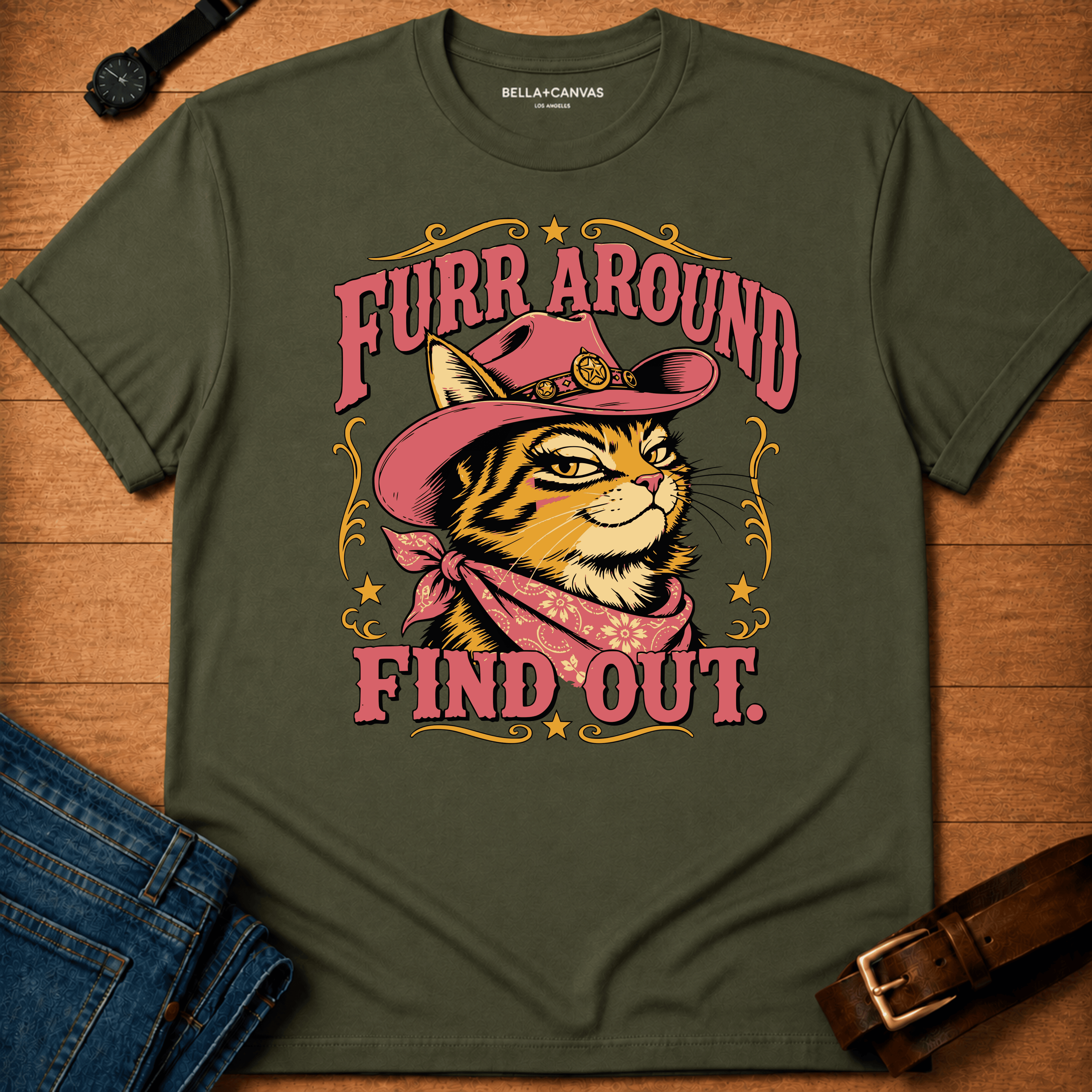 Furr Around Colored t-shirt