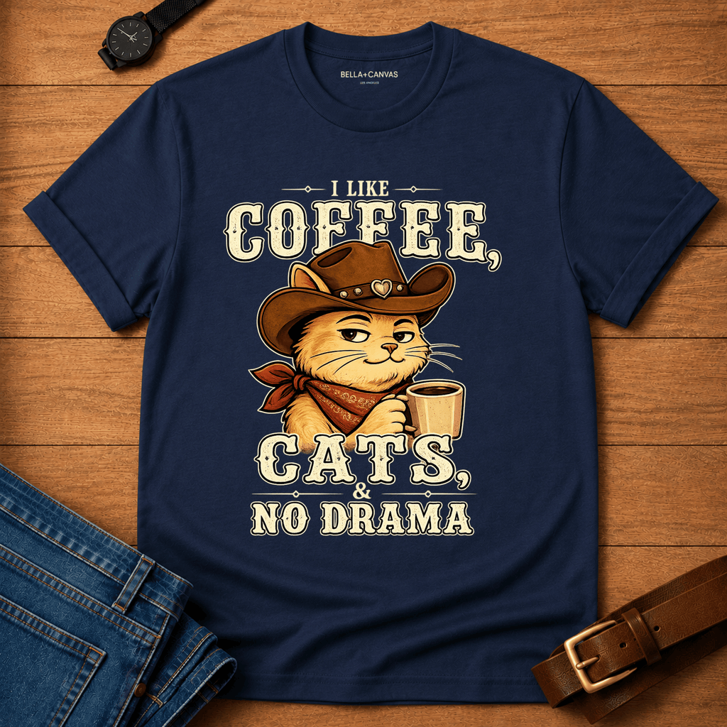 Coffee Cats No Drama t-shirt
