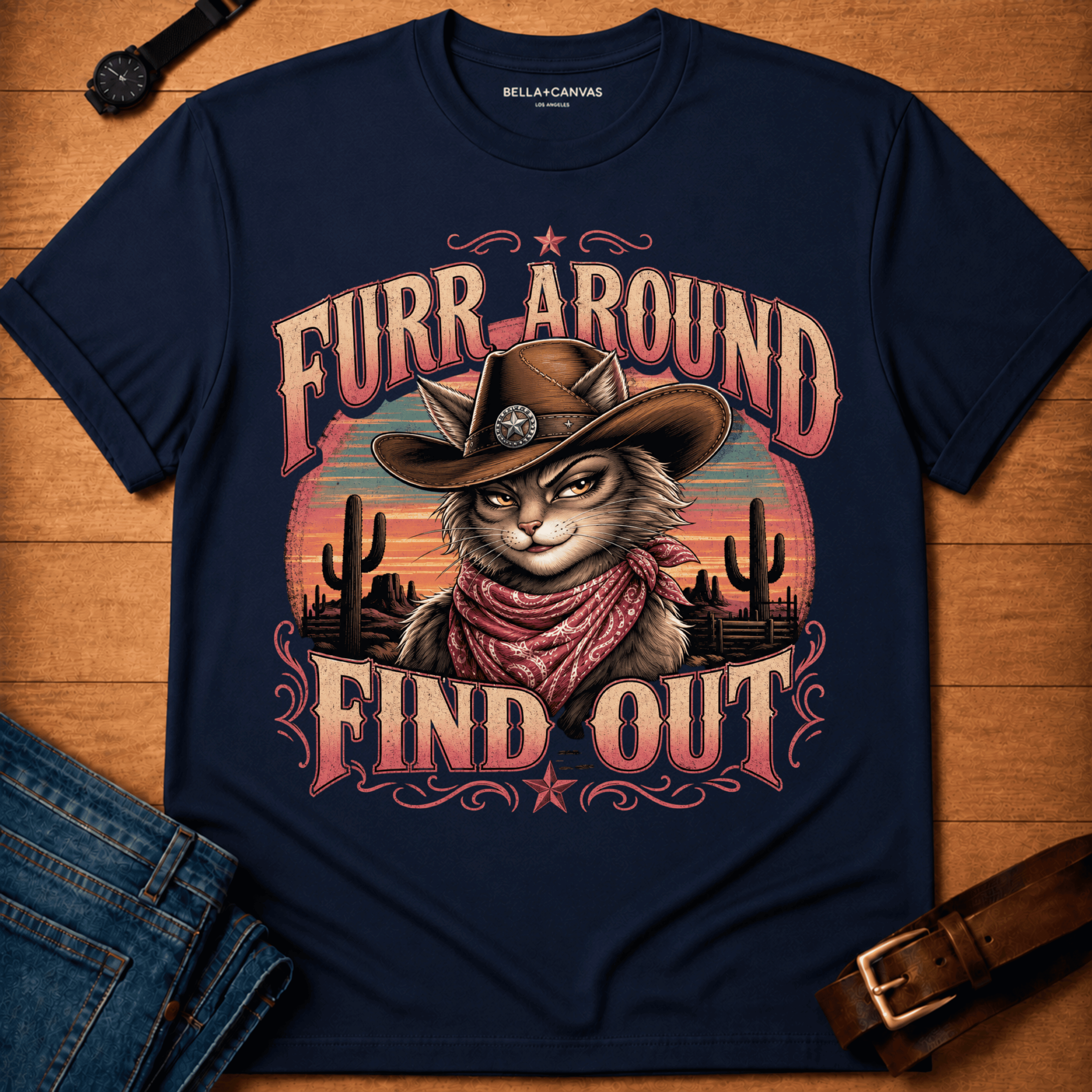 Furr Around Sunset t-shirt