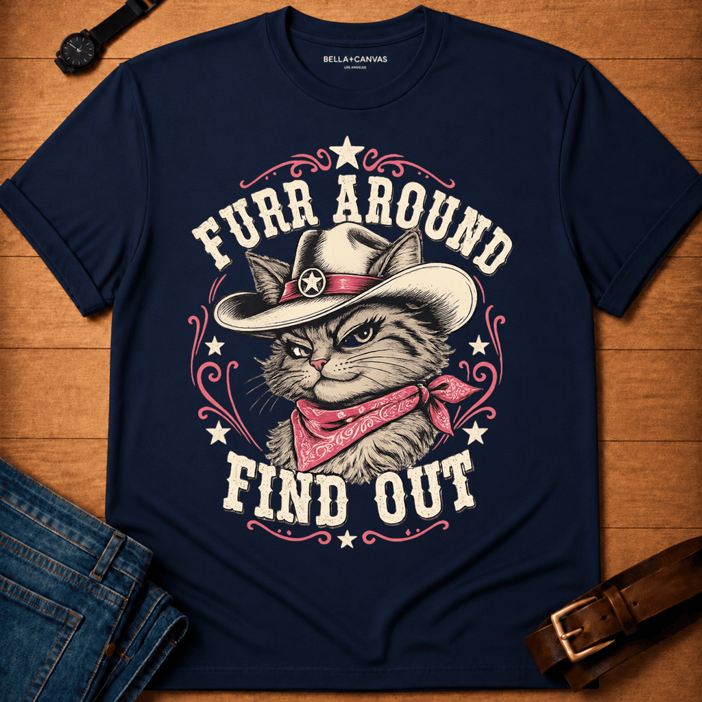 Furr Around Pink Trim t-shirt