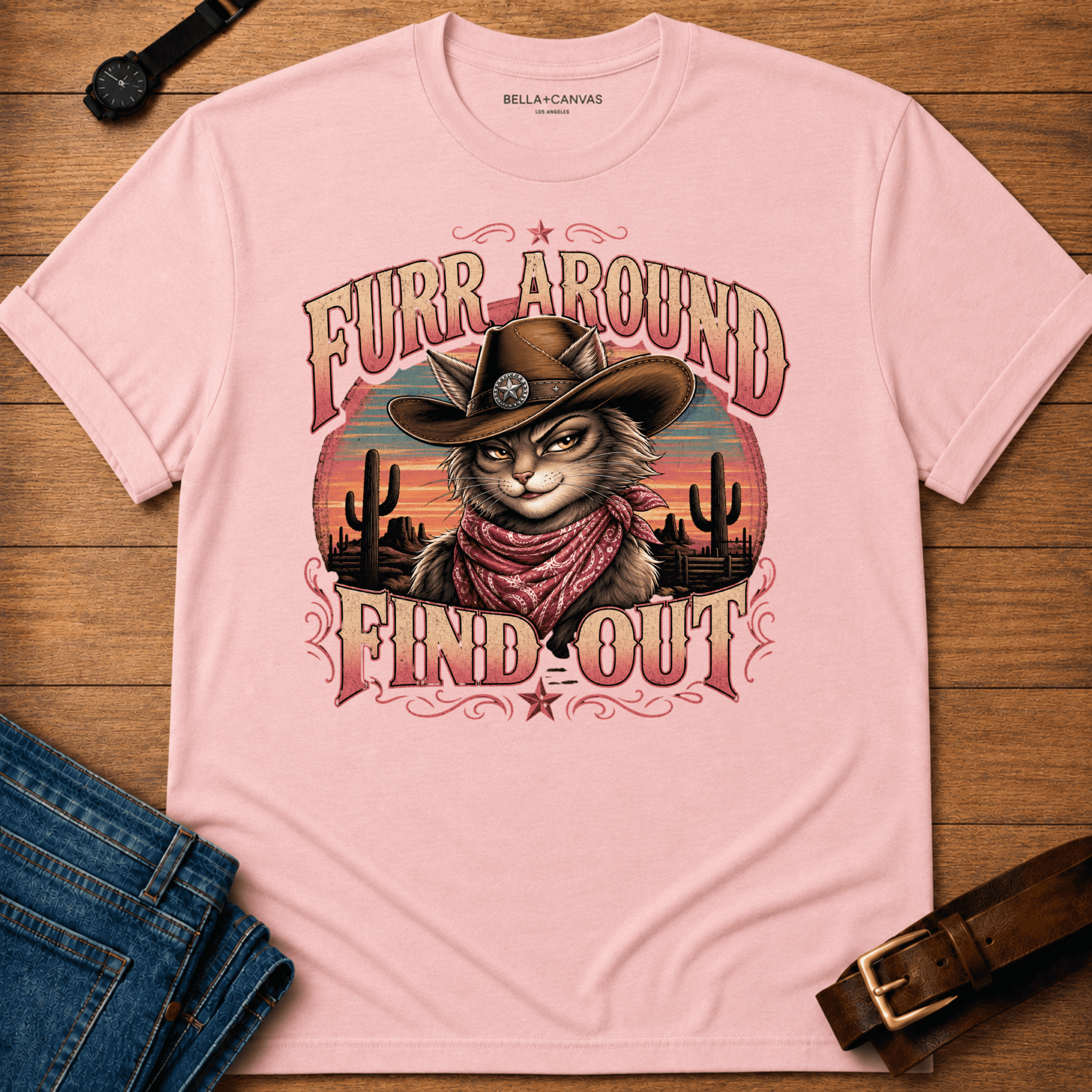 Furr Around Sunset t-shirt