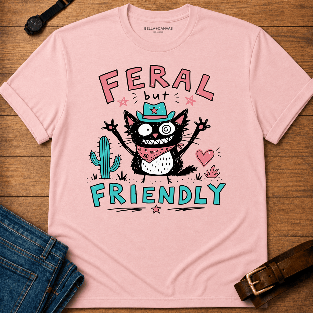 Feral but Friendly Child Drawing T-shirt