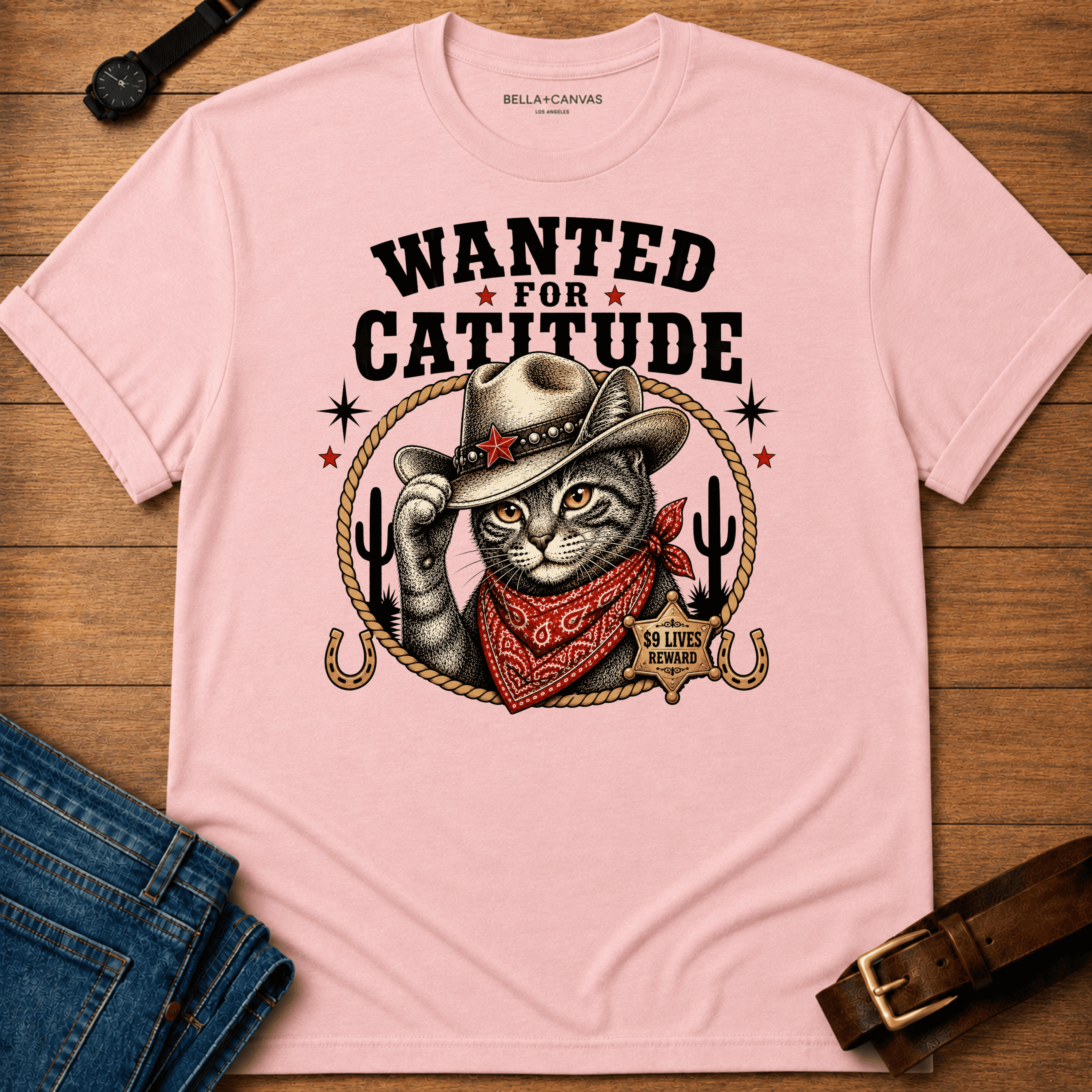 Wanted for Catitude T-shirt