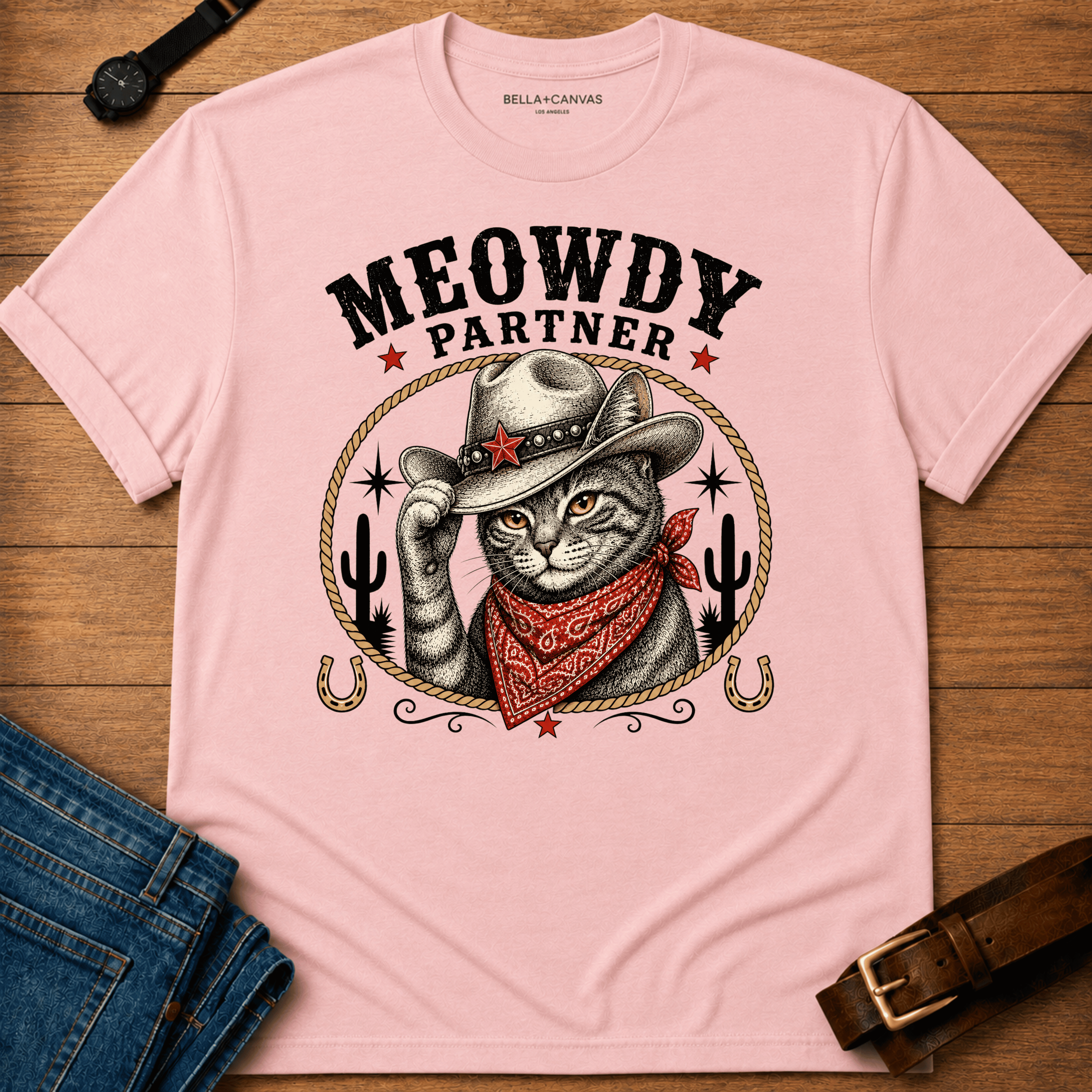 Meowdy Partner Silver Tabby T-shirt