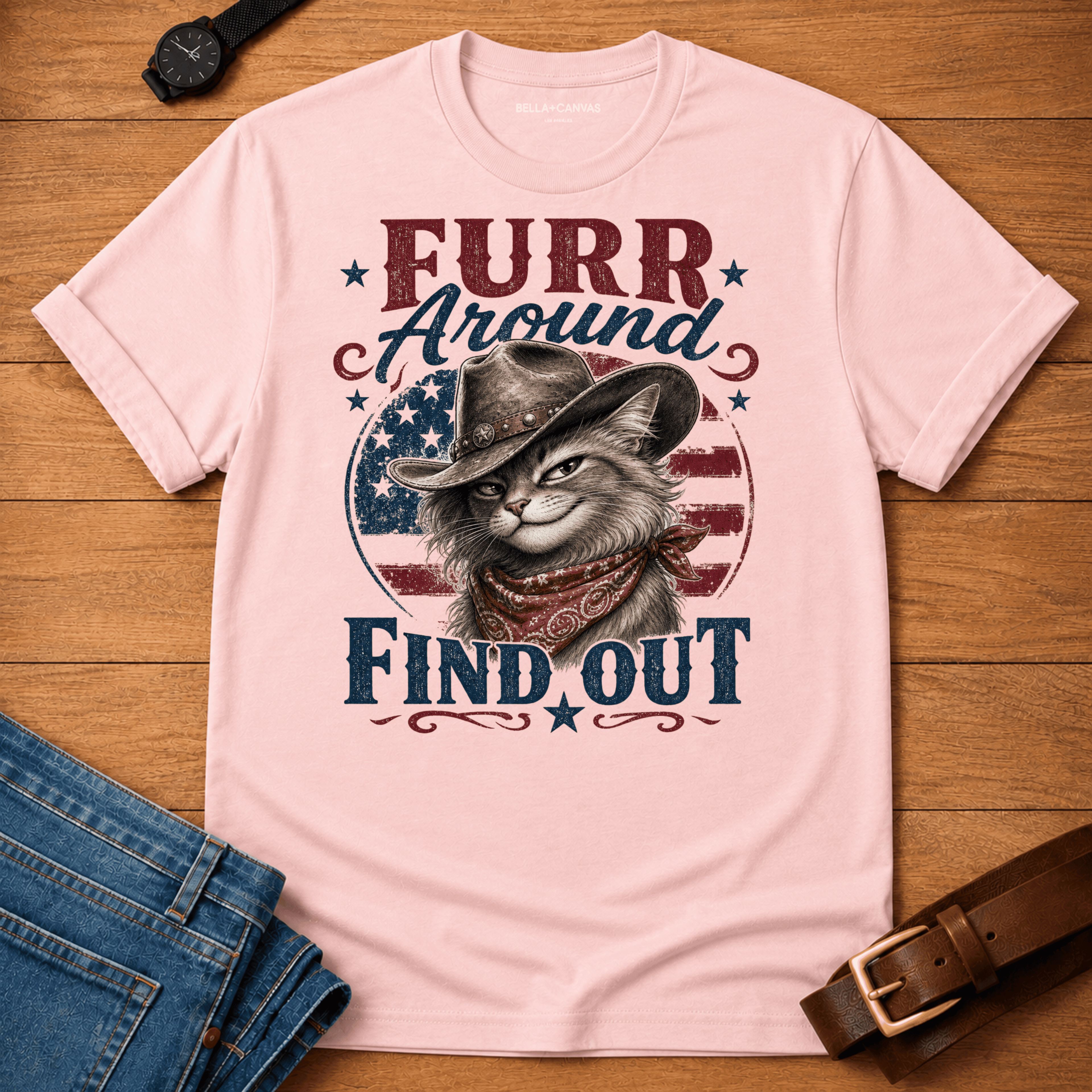 Furr Around Flag t-shirt