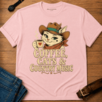 Coffee Country Cats Text & Dixie T-shirt