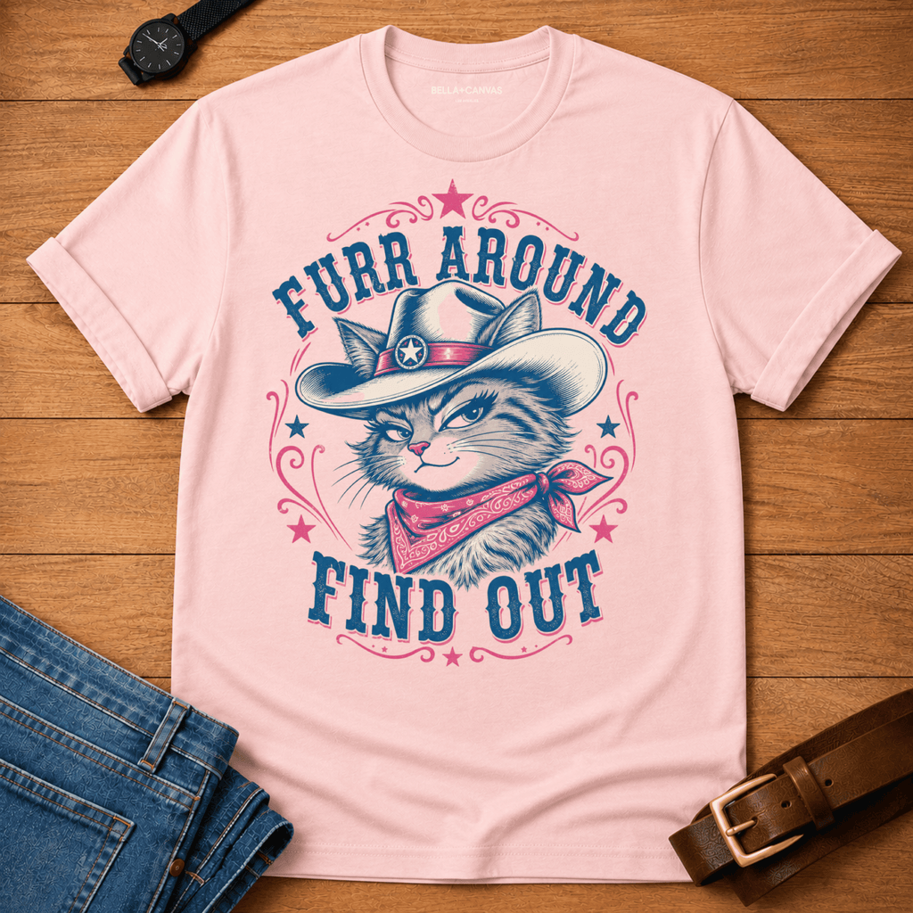Furr Around Pink Trim t-shirt