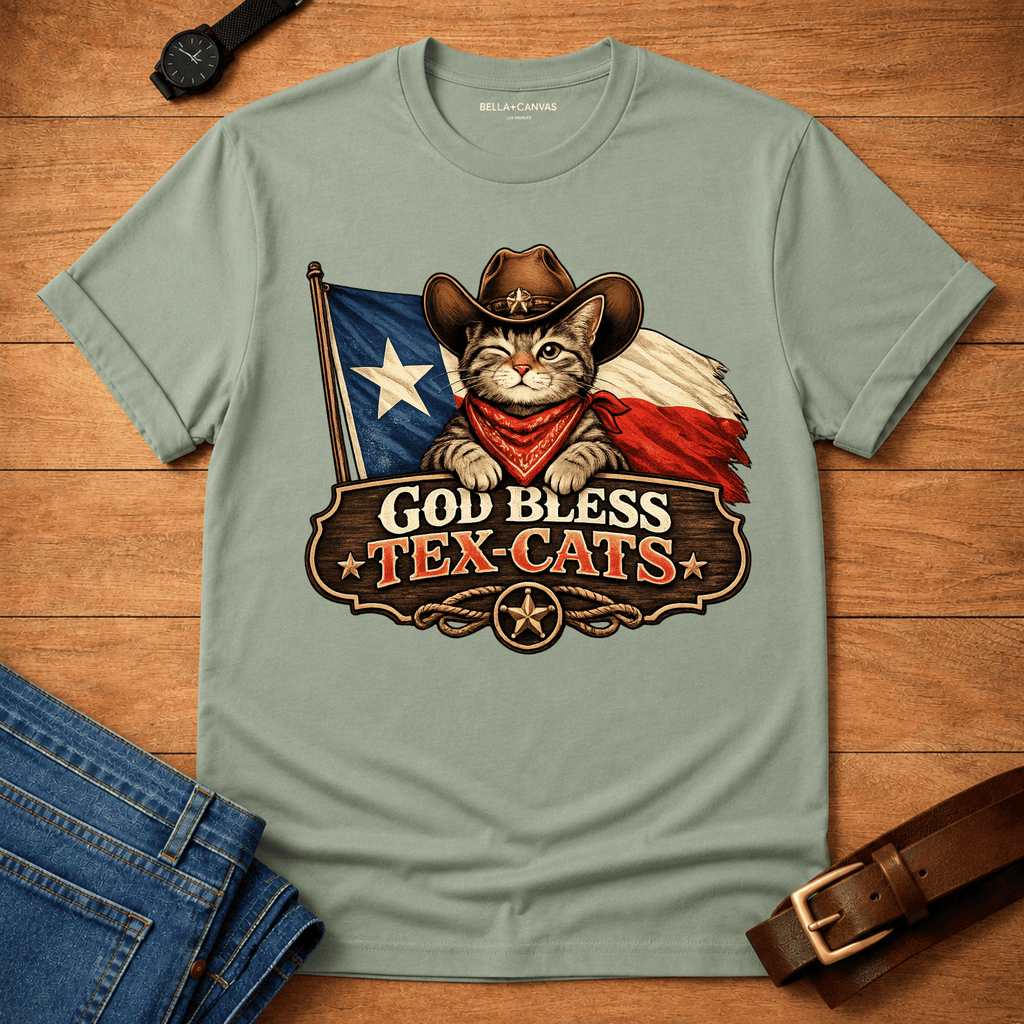 God Bless Tex Cats T-shirt