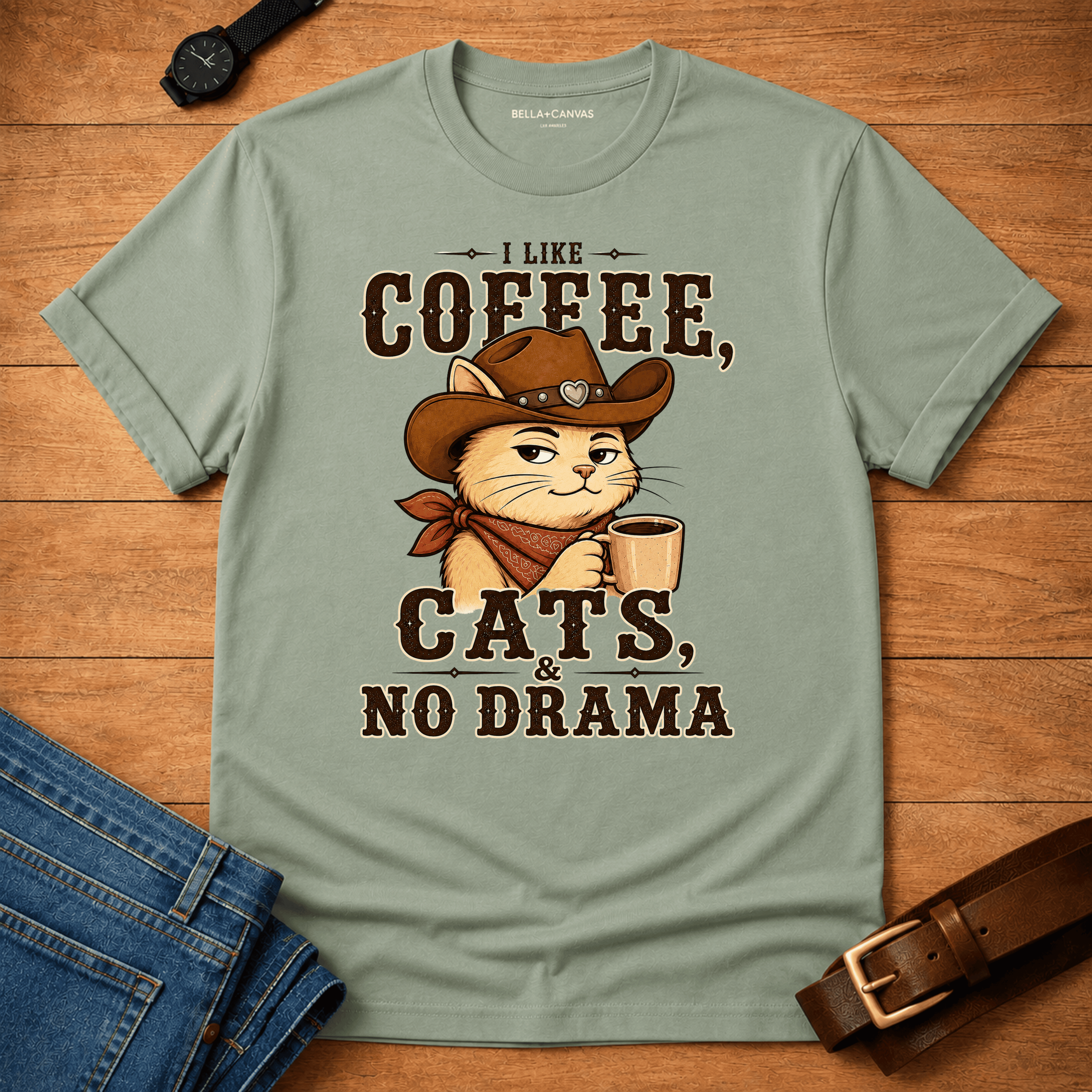 Coffee Cats No Drama t-shirt