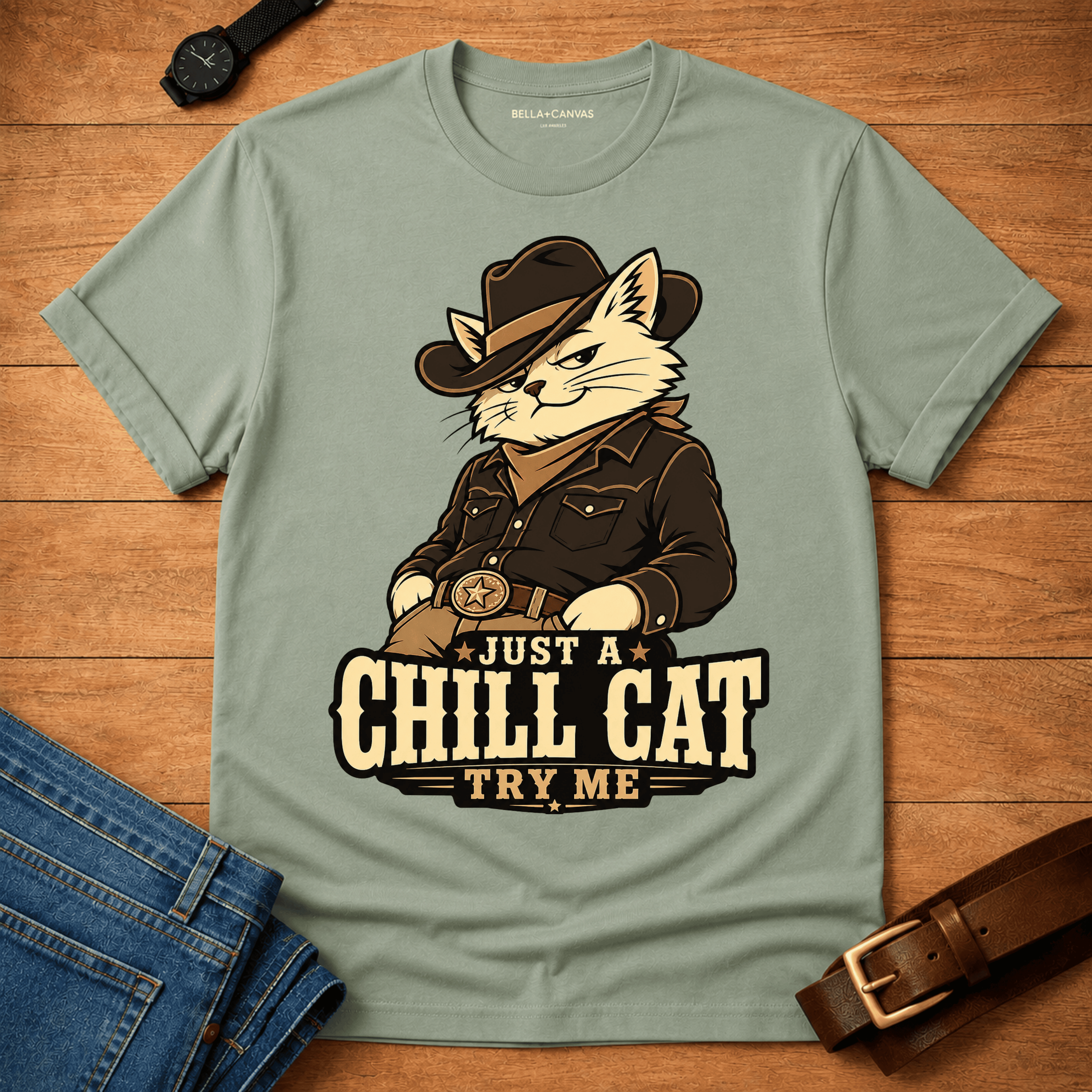 Chill Cat Try Me T-shirt