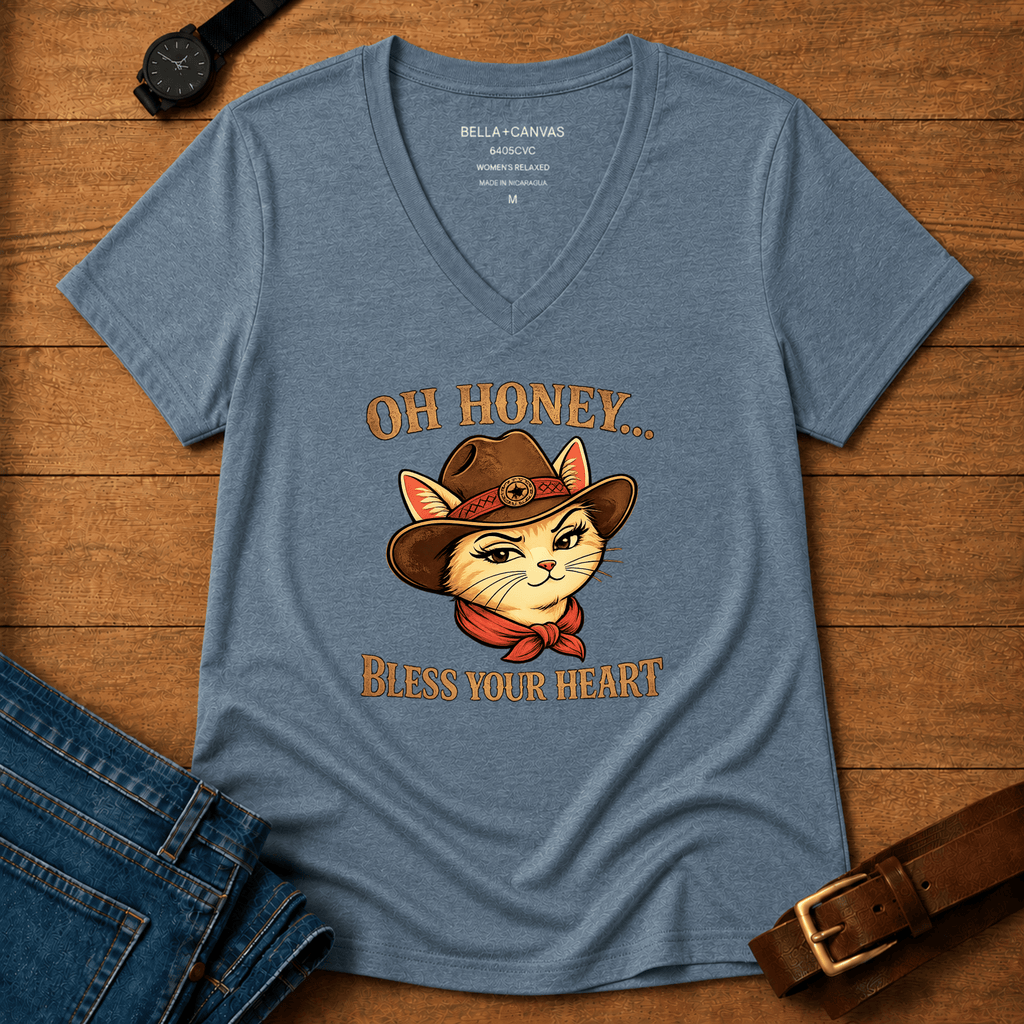 Oh Honey Bless Your Heart Women’s V-neck t-shirt